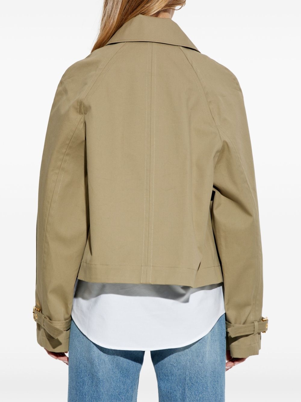 cotton trench jacket - 4