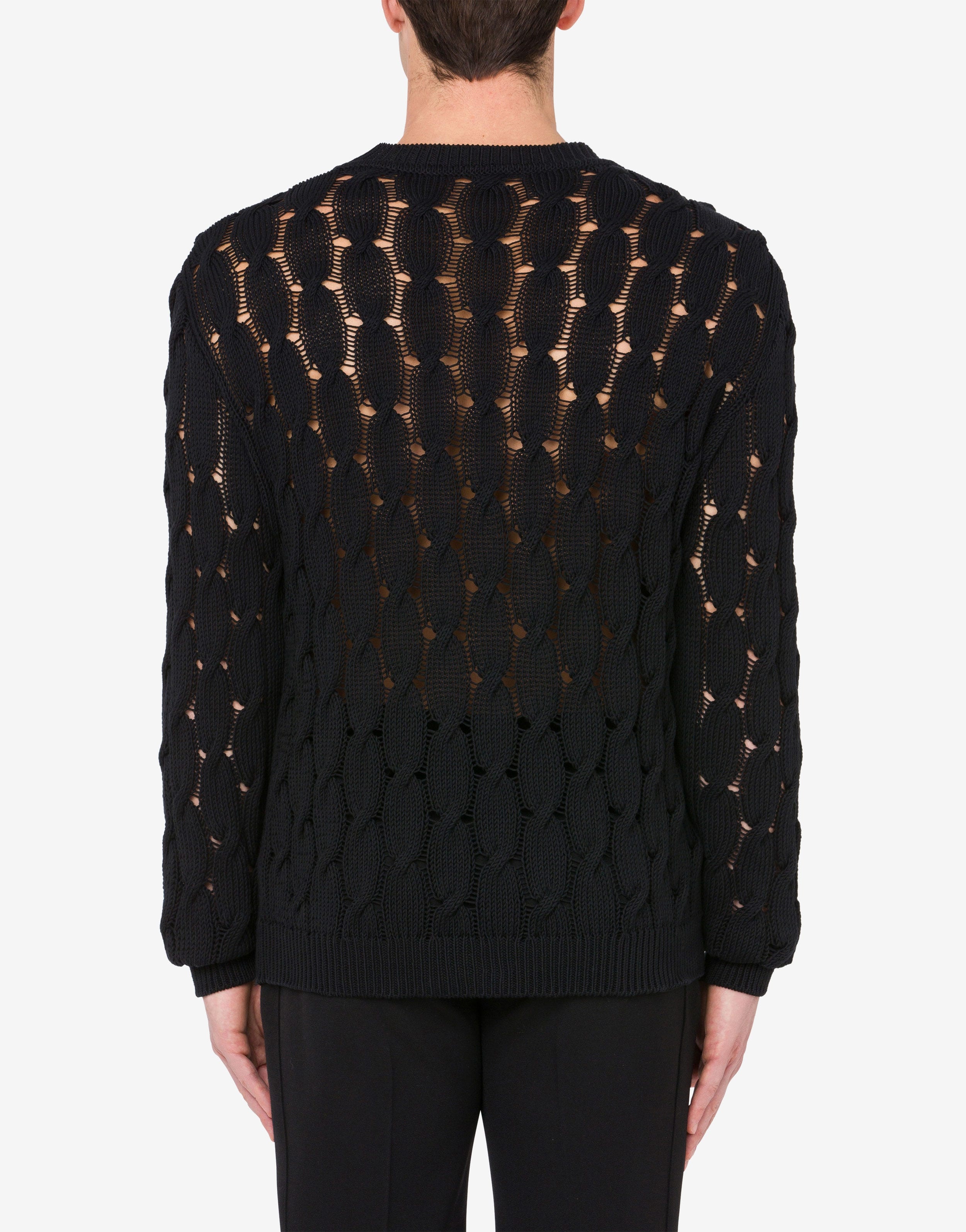 MOSCHINO ANARCHY PURE TWISTED COTTON JUMPER - 3