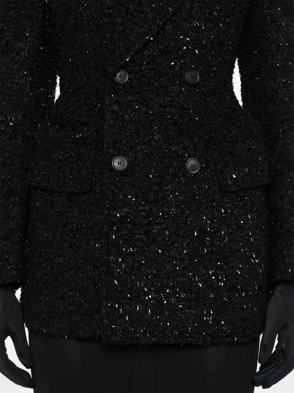 double-breasted bouclÃ© blazer - 5