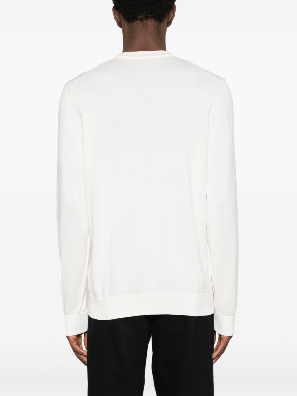 logo-patch cotton jumper - 4