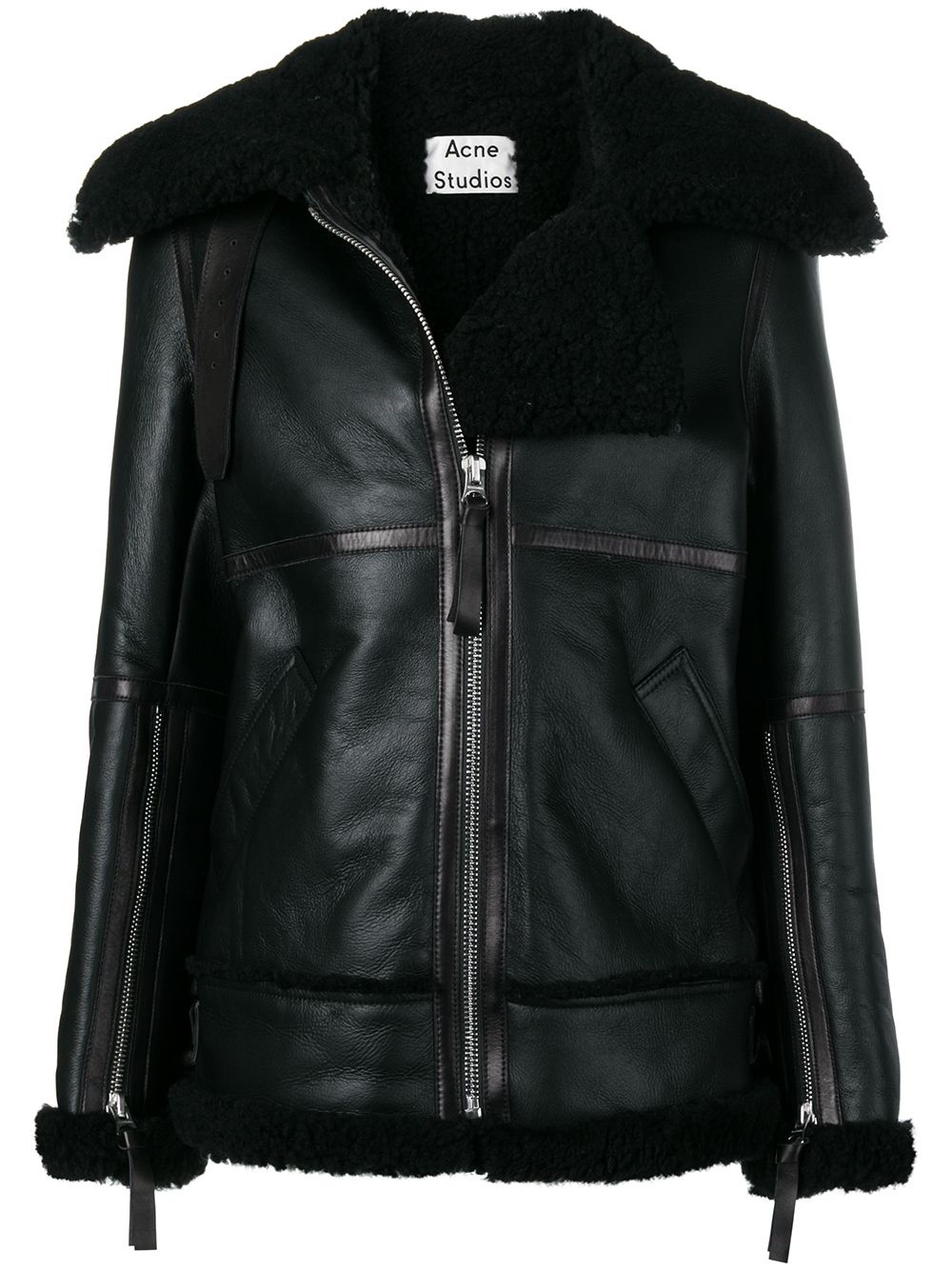 aviator shearling jacket - 1