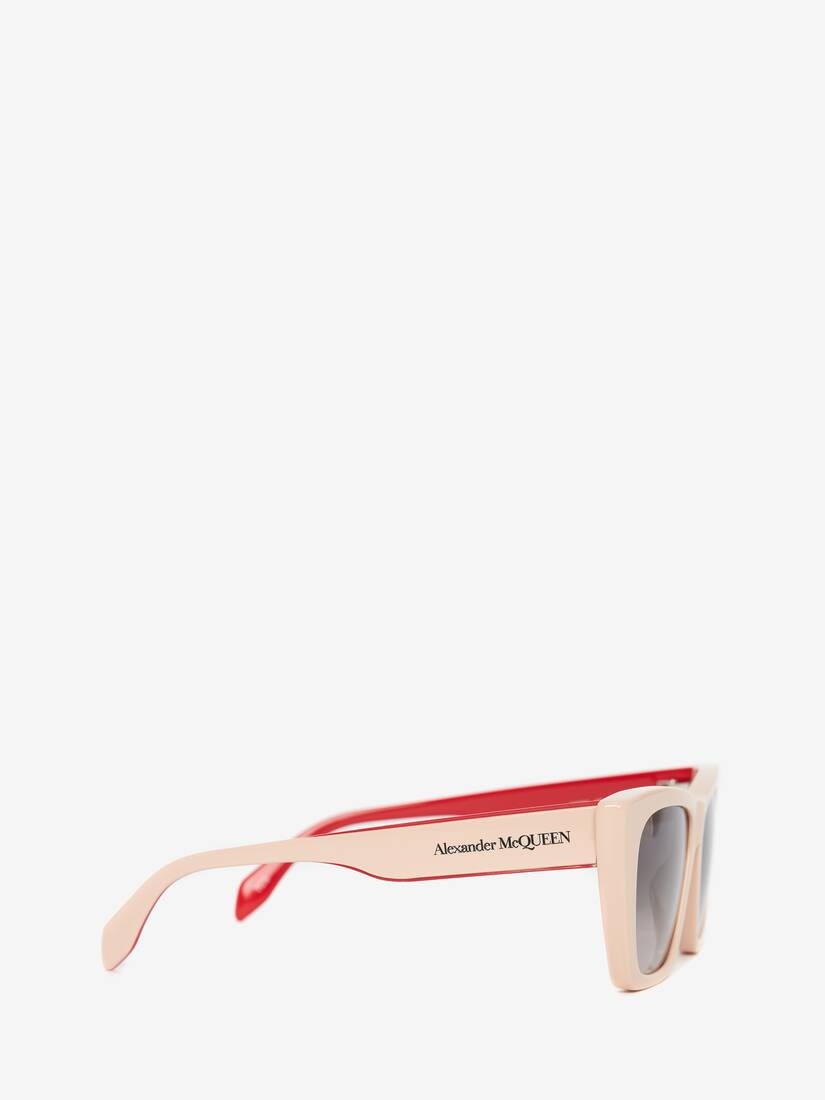 Selvedge Cat-eye Sunglasses in Pink - 2