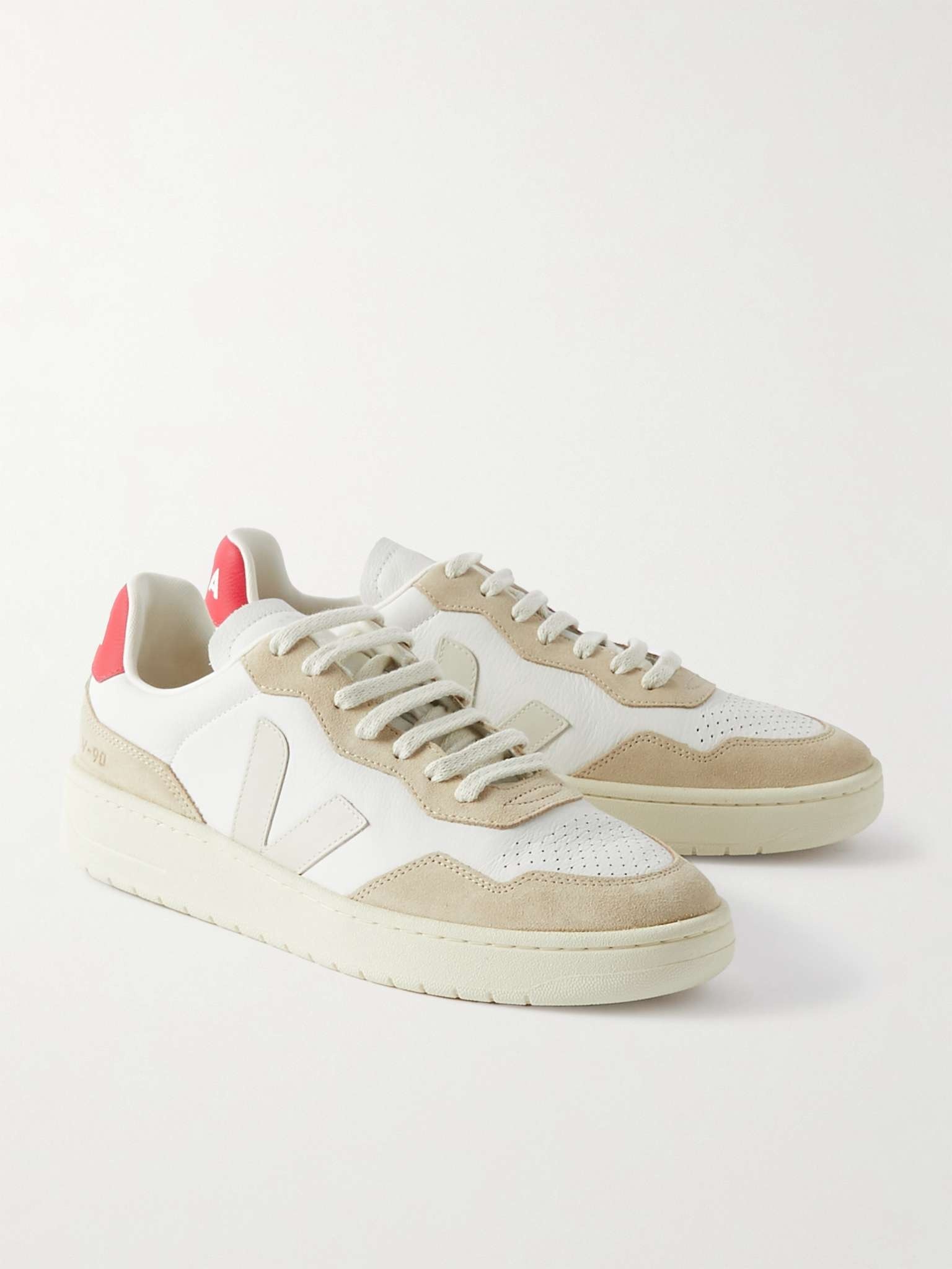 + The Aegean Project V-90 Suede and Leather Sneakers - 4