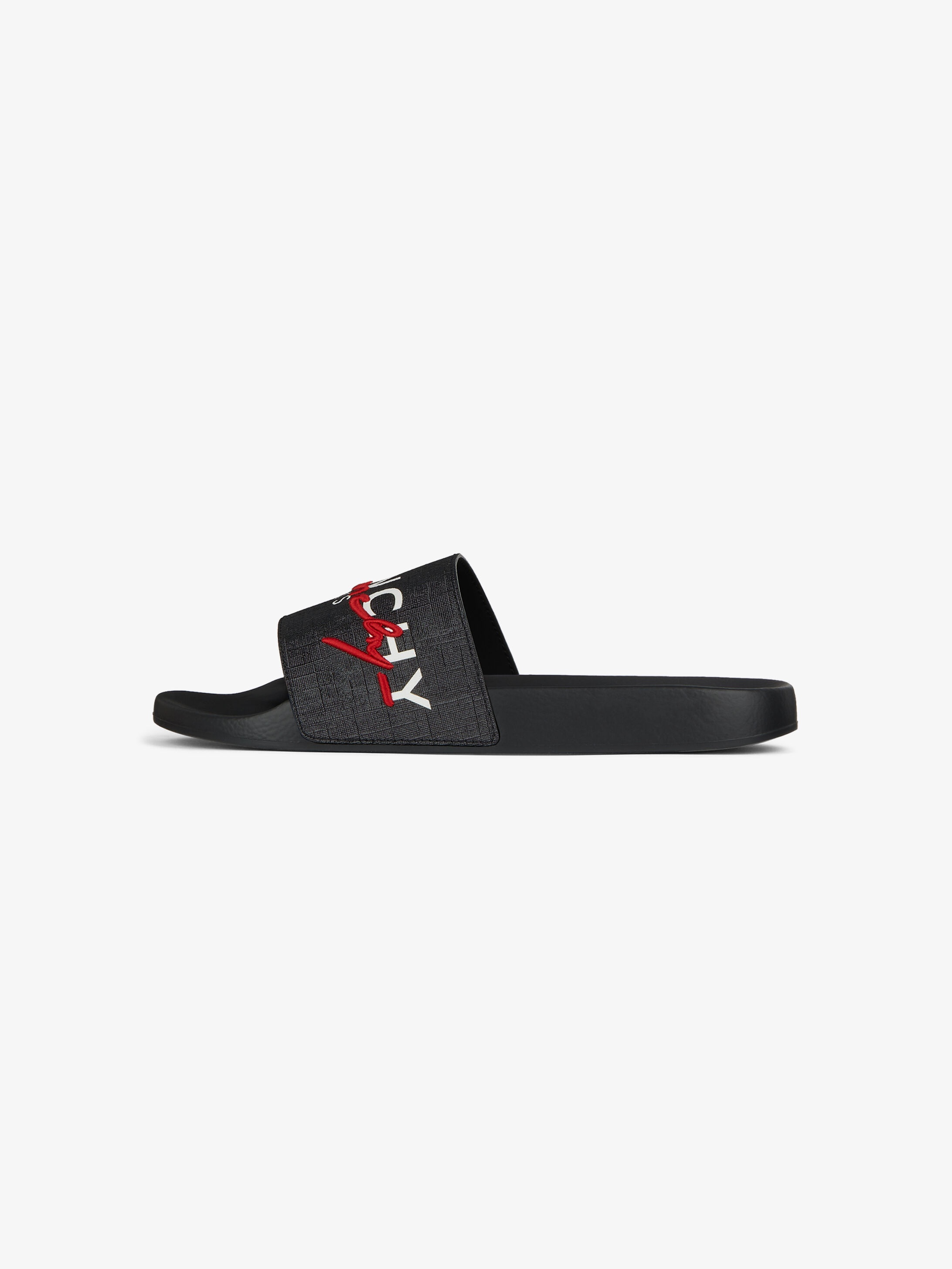 GIVENCHY flat sandals in coated canvas - 5