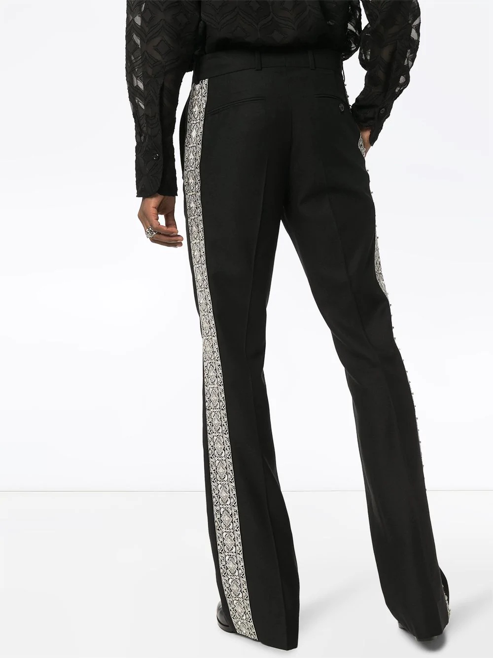 side stripe tailored trousers - 3