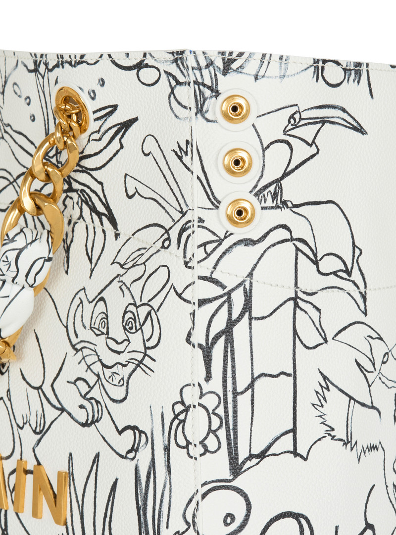 Disney x Balmain: The Lion King - 1945 Soft tote bag in Enfant Précoce print 5