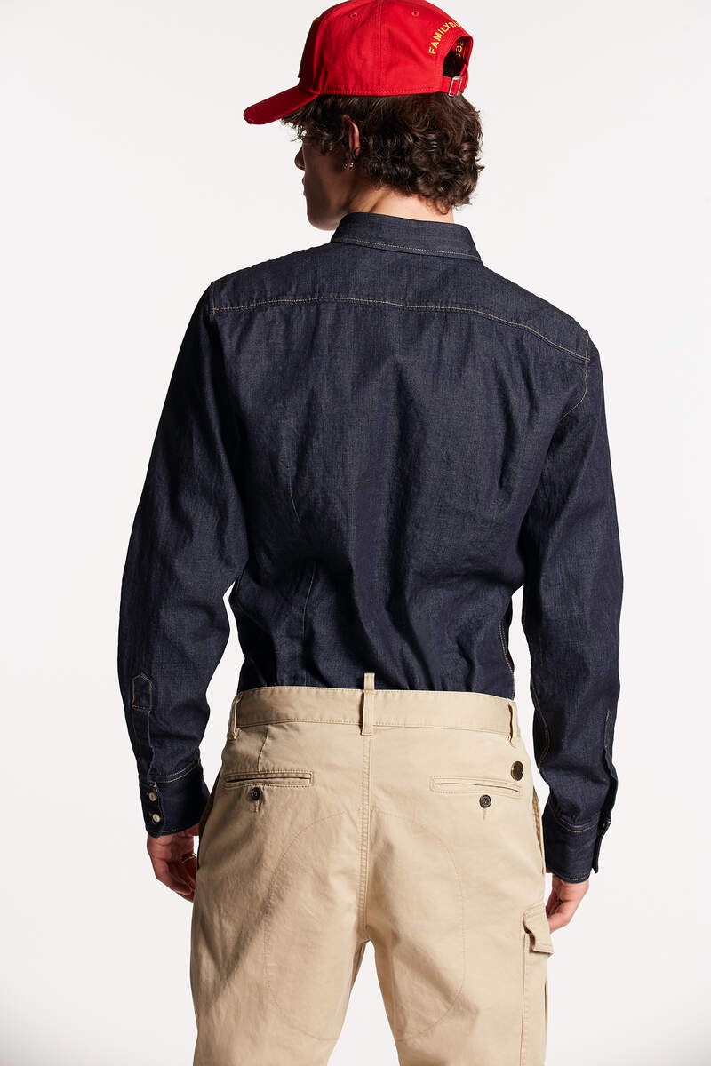 DSQUARED2 DARK WASH DEAN B.D. SHIRT | REVERSIBLE