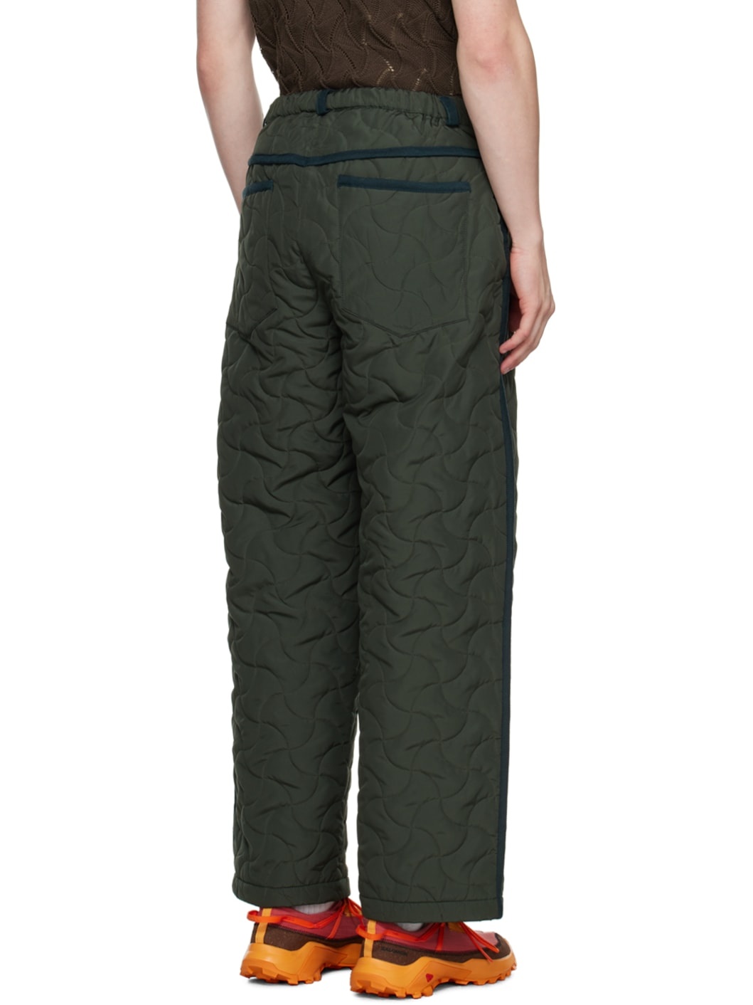 Khaki Quilted Trousers - 3