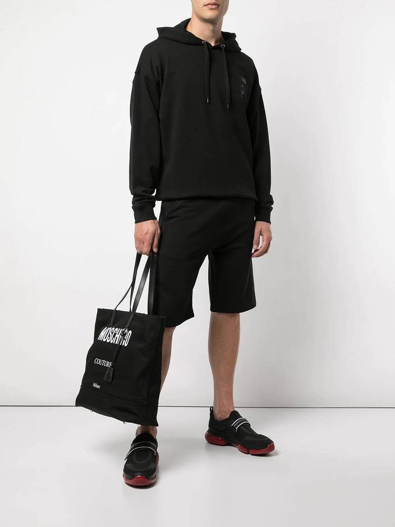 Moschino contrast logo tote bag outlook