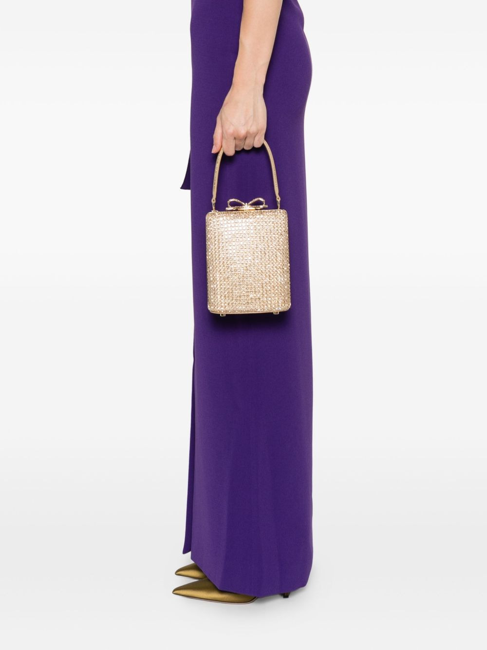 crystal-embellished bow-detail mini bag - 2