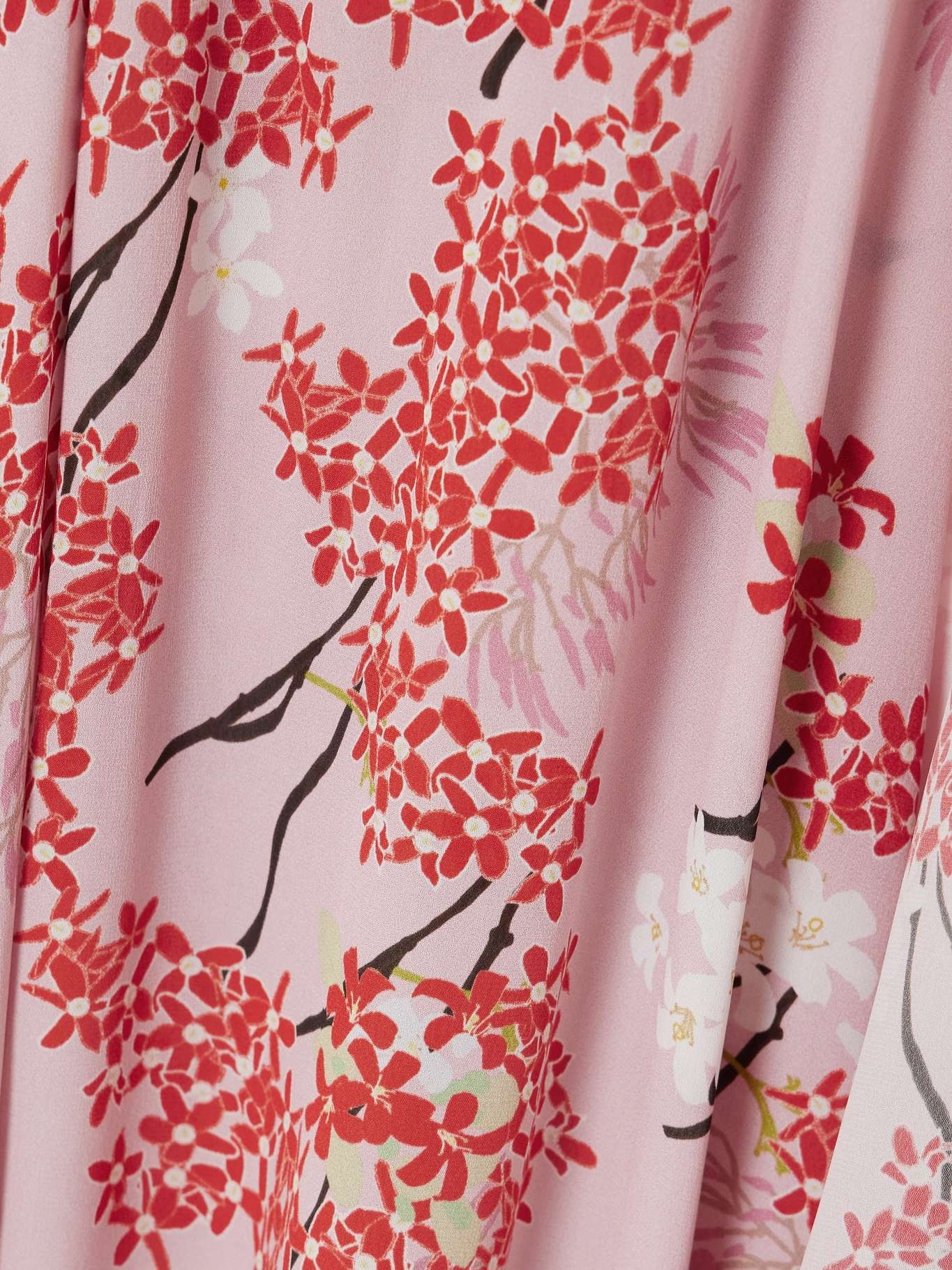 Minnie cape-effect floral-print crepe de chine gown - 4