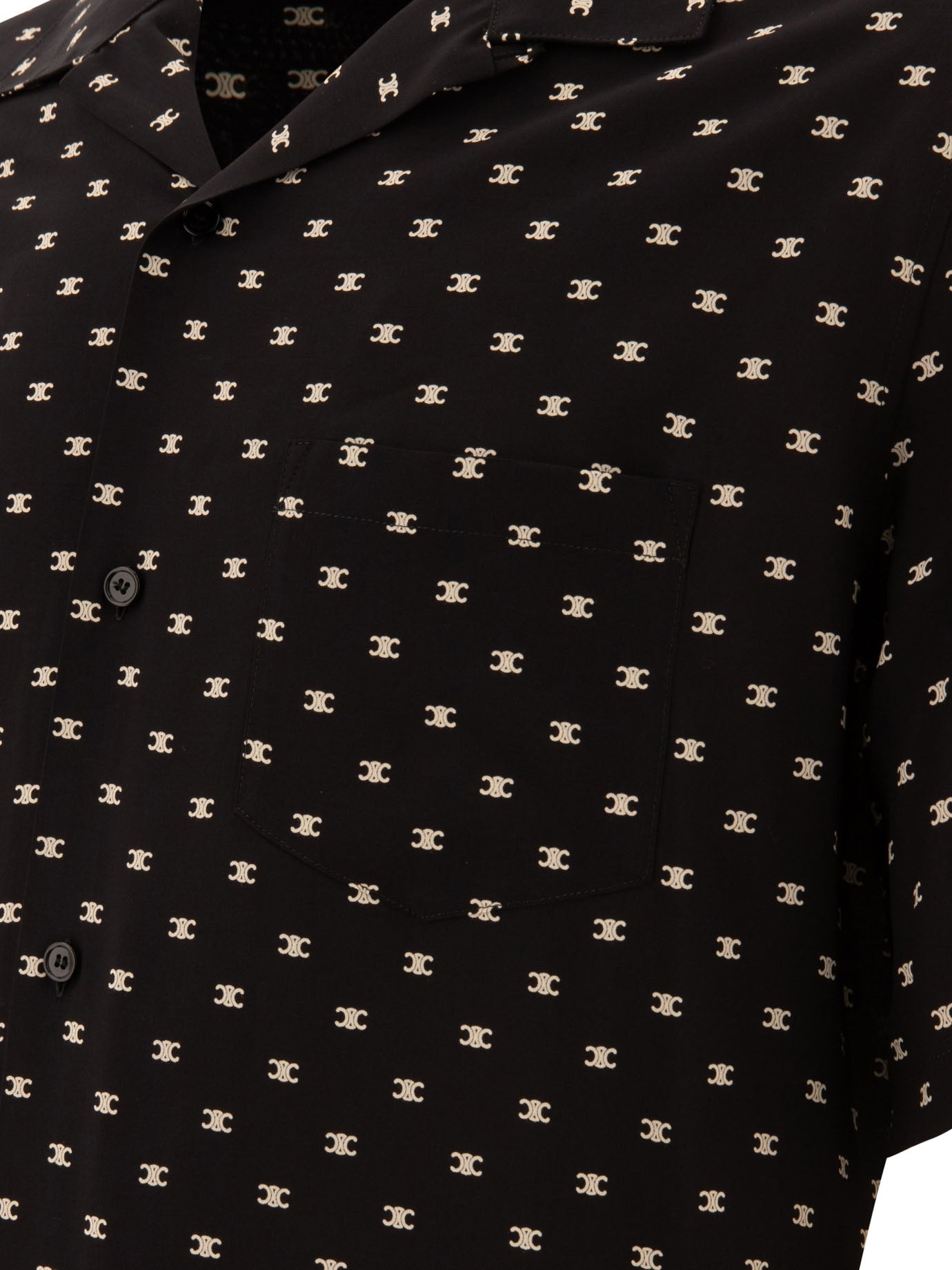Celine Hawaian Shirt With Triomphe Print - 4