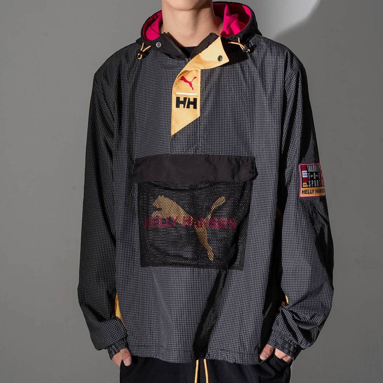 PUMA x HELLY HANSEN Crossover Contrasting Colors Hooded Jacket Black 597143-01 - 4