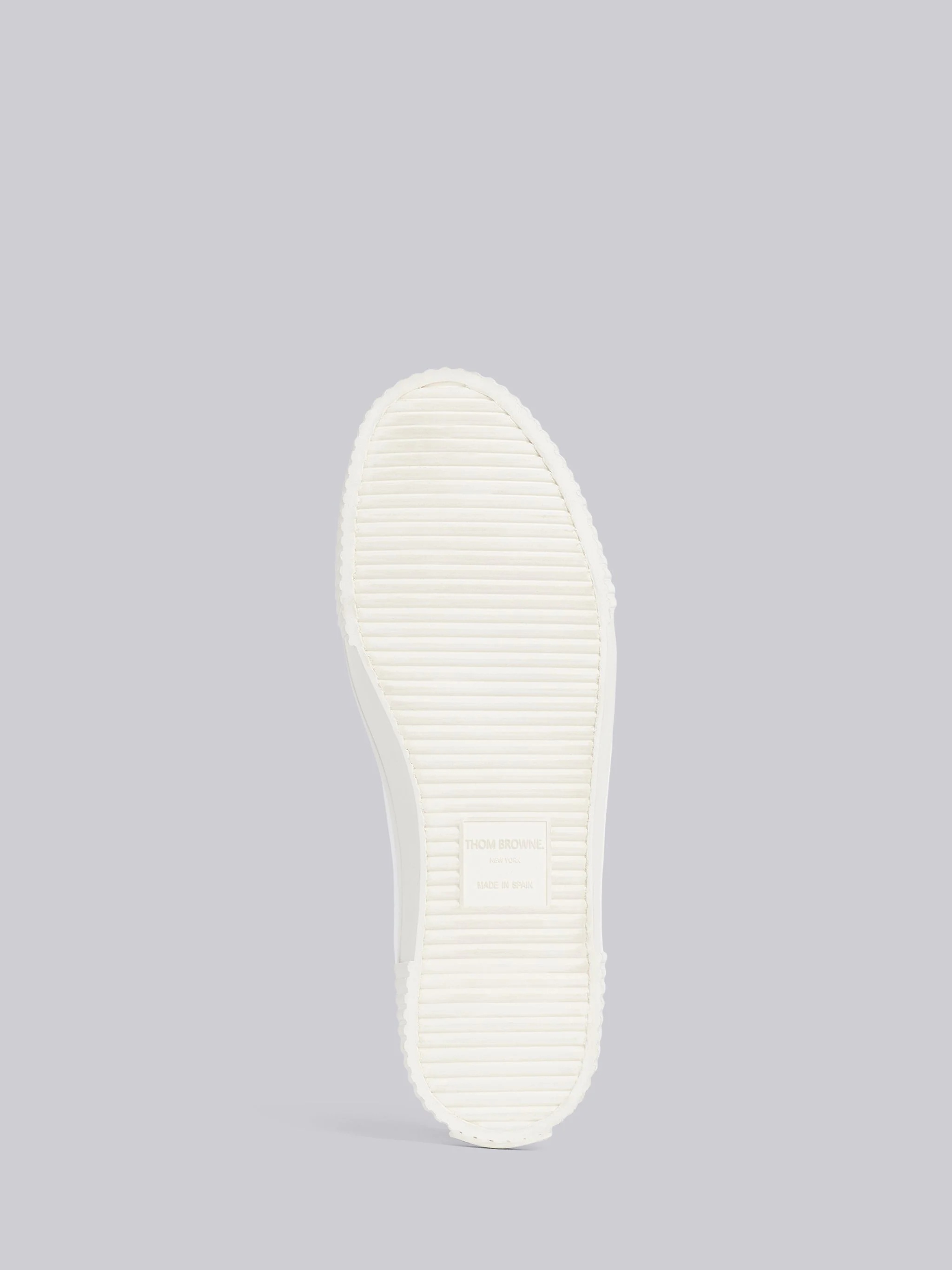 White Cotton Canvas Slip-On Heritage Trainer - 5