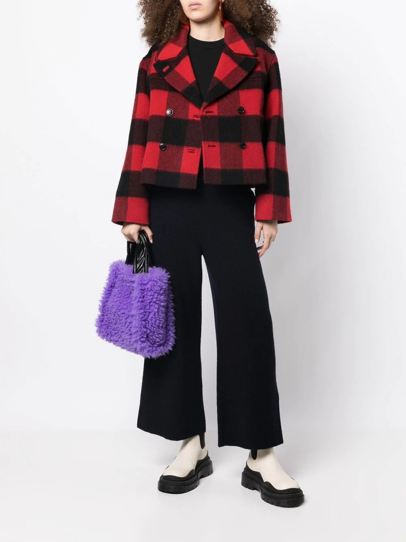 Joshua Sanders smiley-print wide-leg trousers outlook