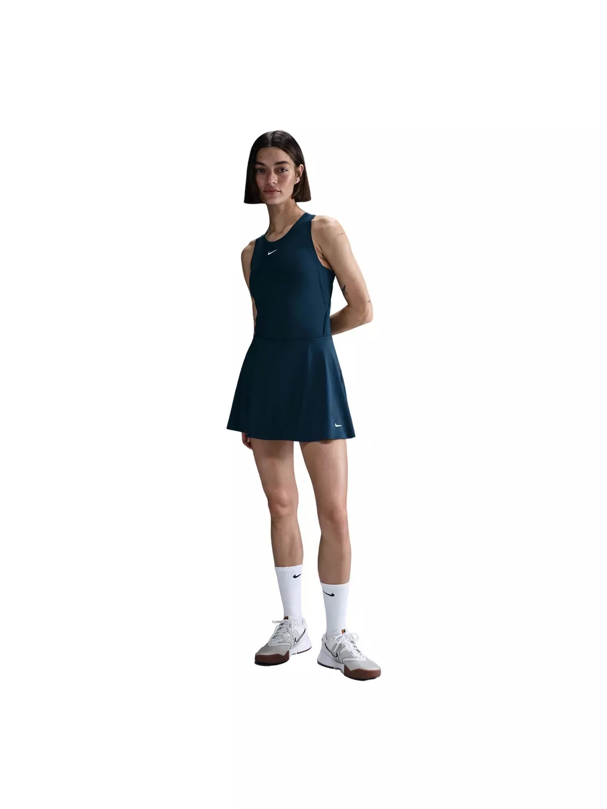 Women's Dri-FIT Victory Mid-Rise Short Flouncy Tennis Skirt -Navy - 3