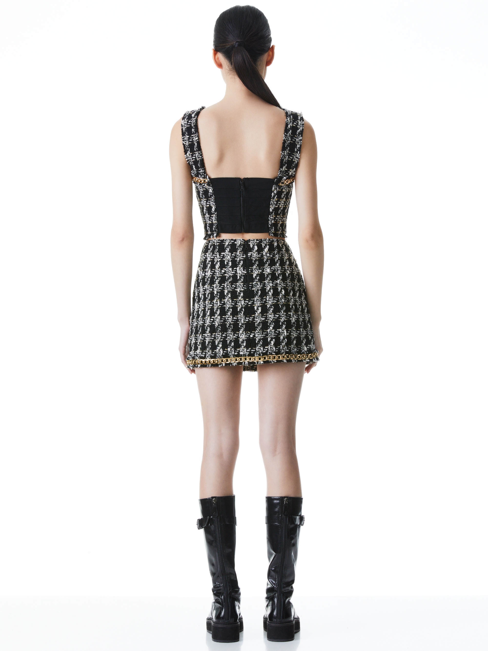 ELANA CHAIN TRIM MINI SKIRT - 2