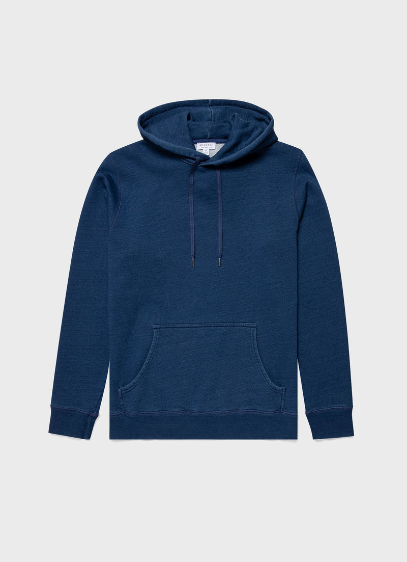 Indigo Loopback Overhead Hoody 1