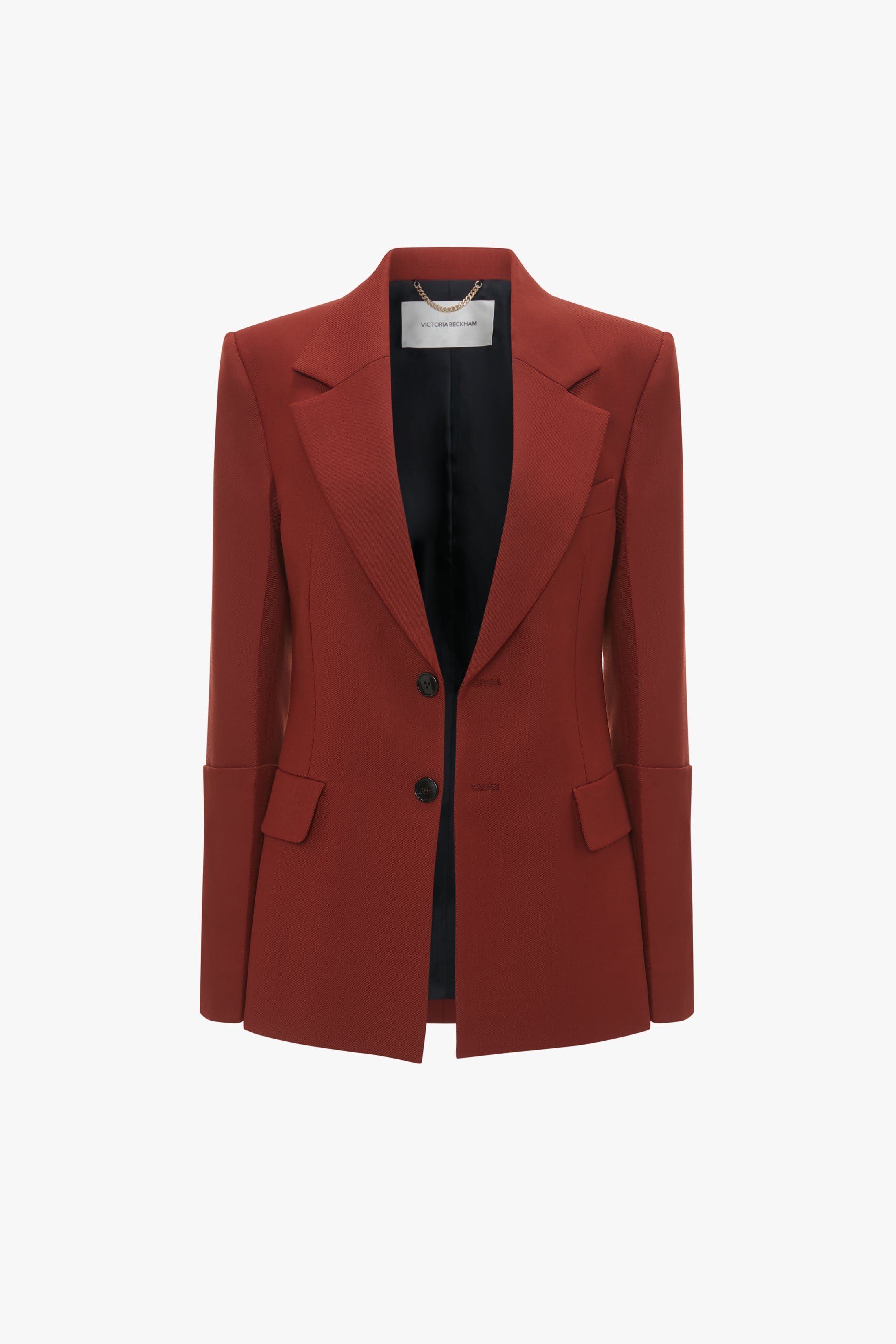 Sleeve Detail Patch Pocket Jacket In Russet - 1