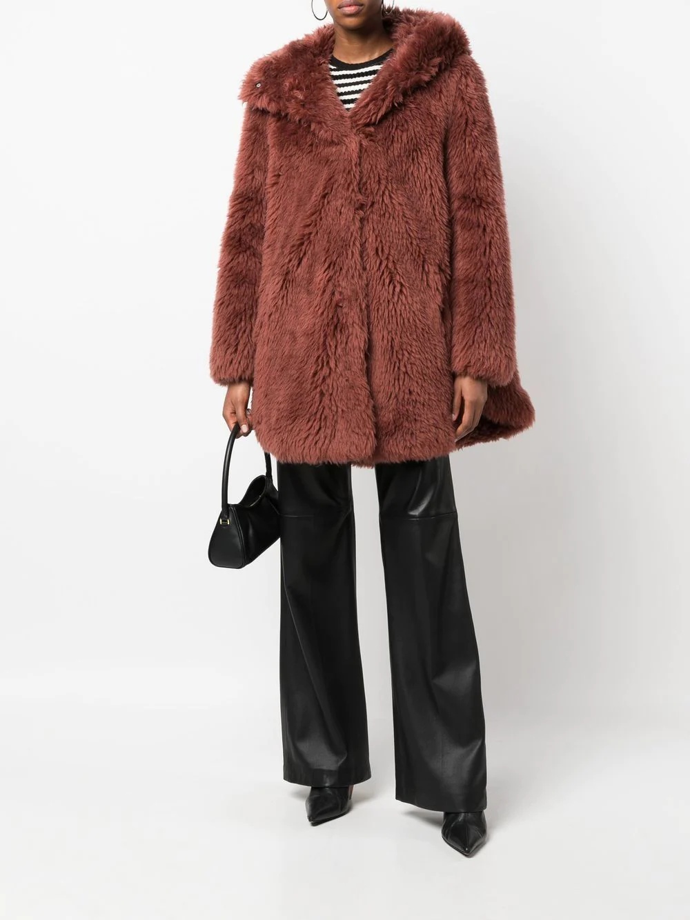 short hooded wool coat - 2