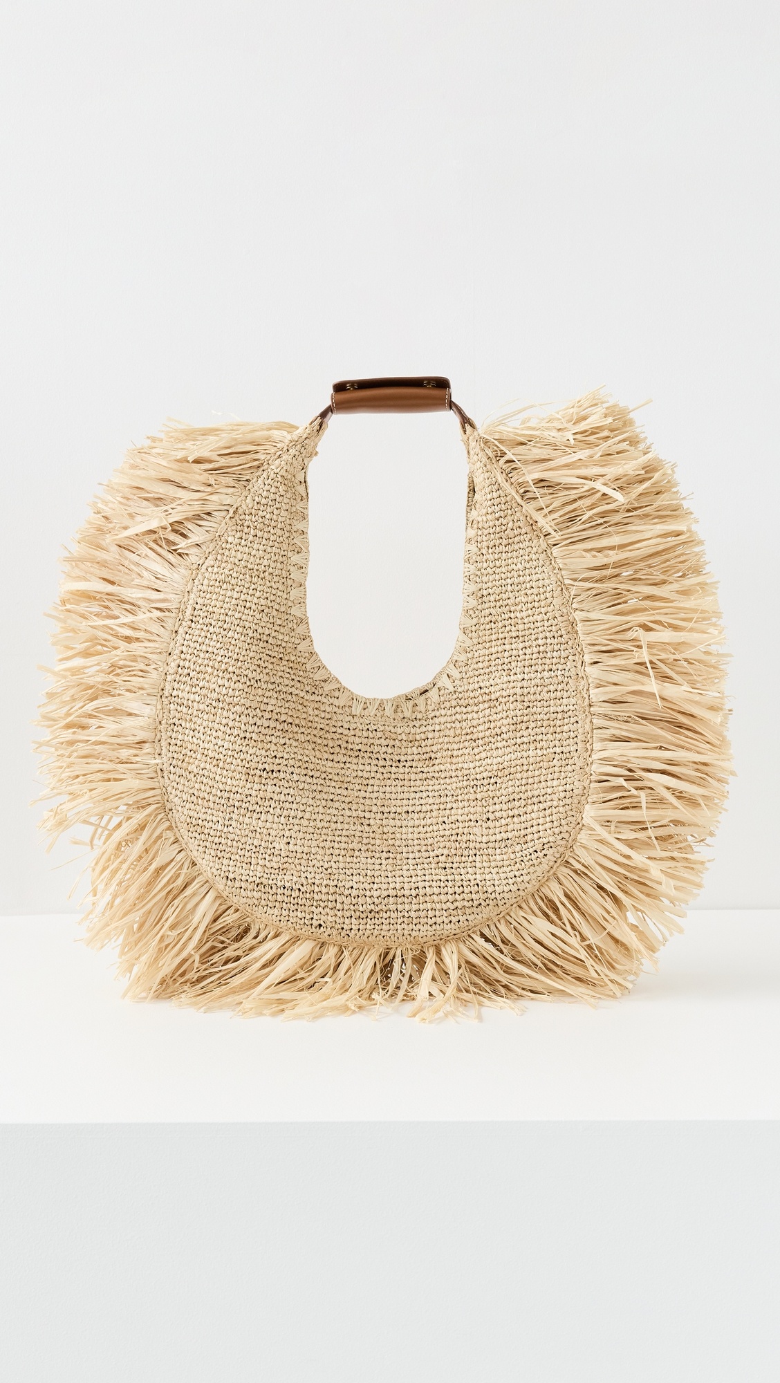 Large Raffia Moon Tote Bag - 3