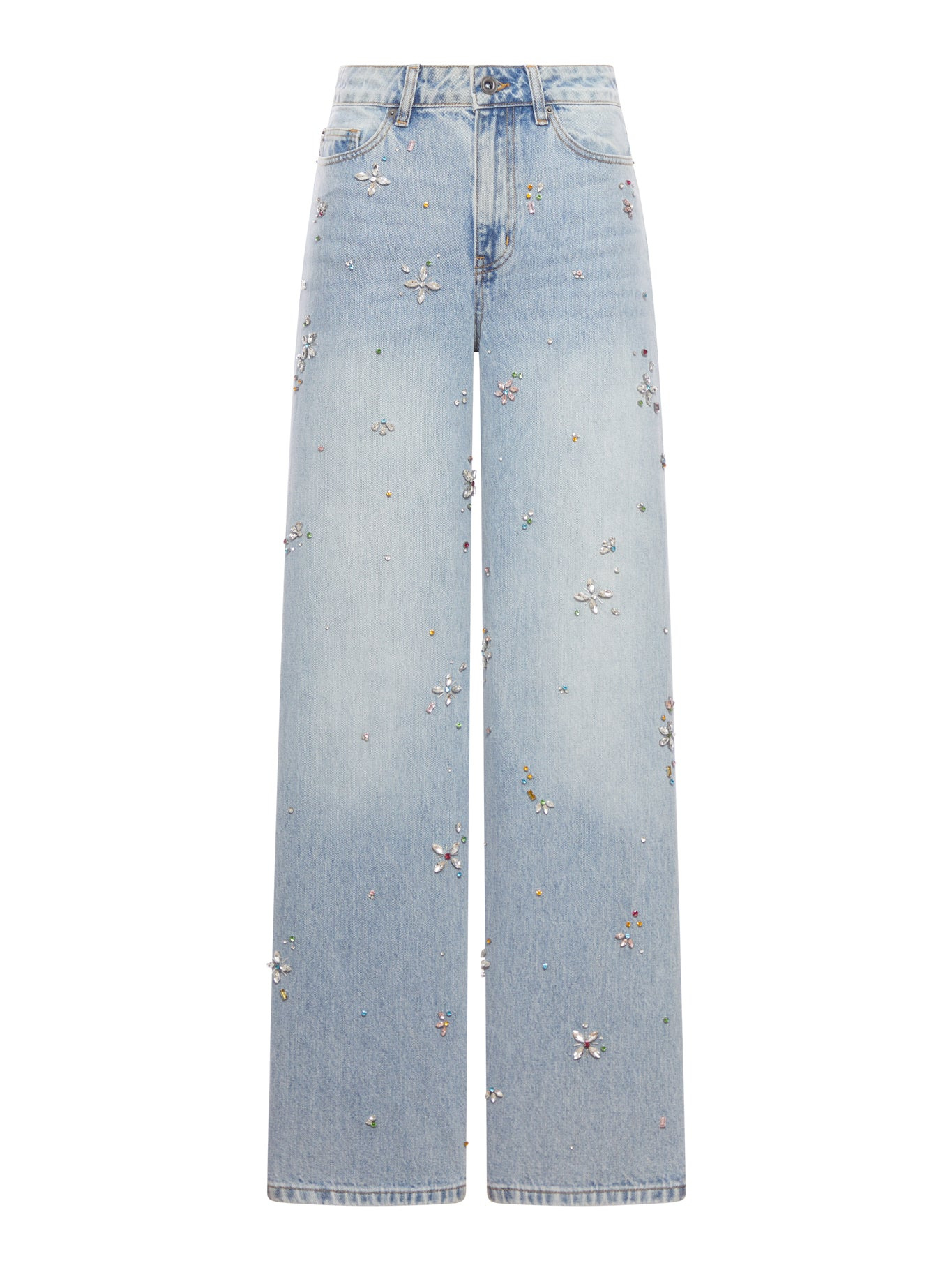 EMBELLISHED WIDE LEG JEANS - 2