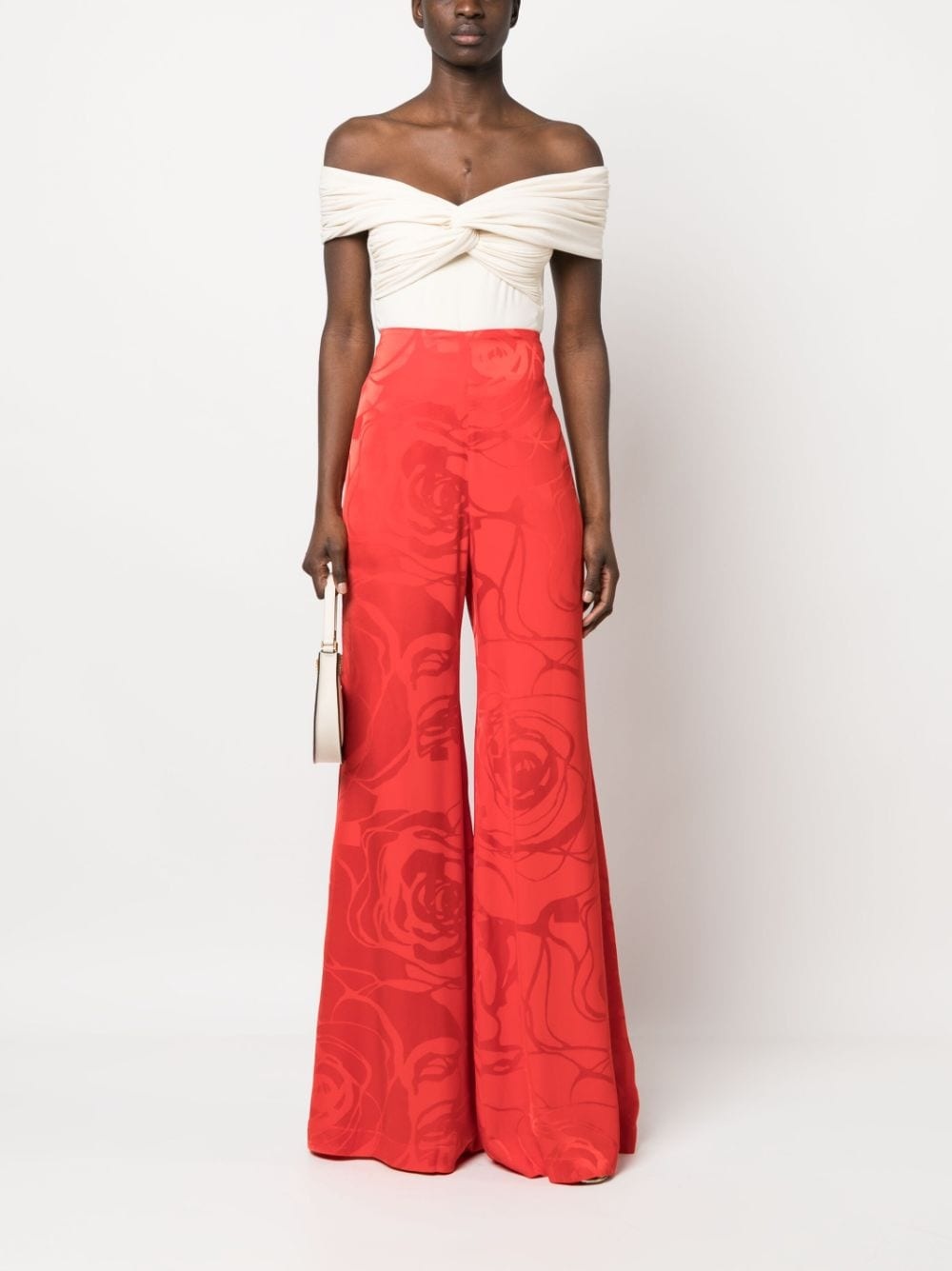 Grotte floral-jacquard trousers - 2