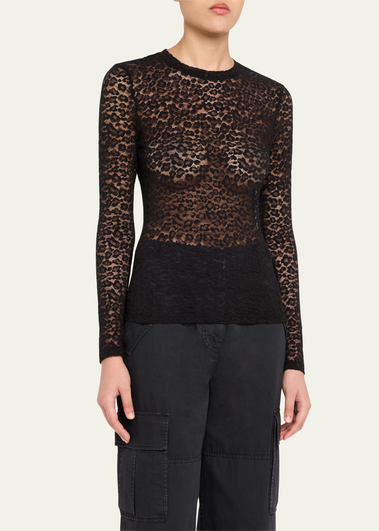 Anise Leopard Long-Sleeve Top - 4