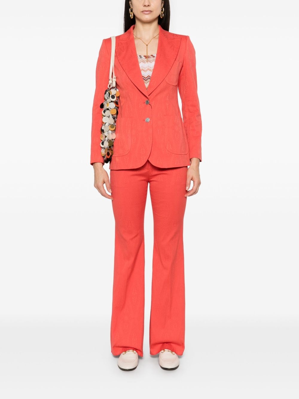 paisley-jacquard trousers - 2