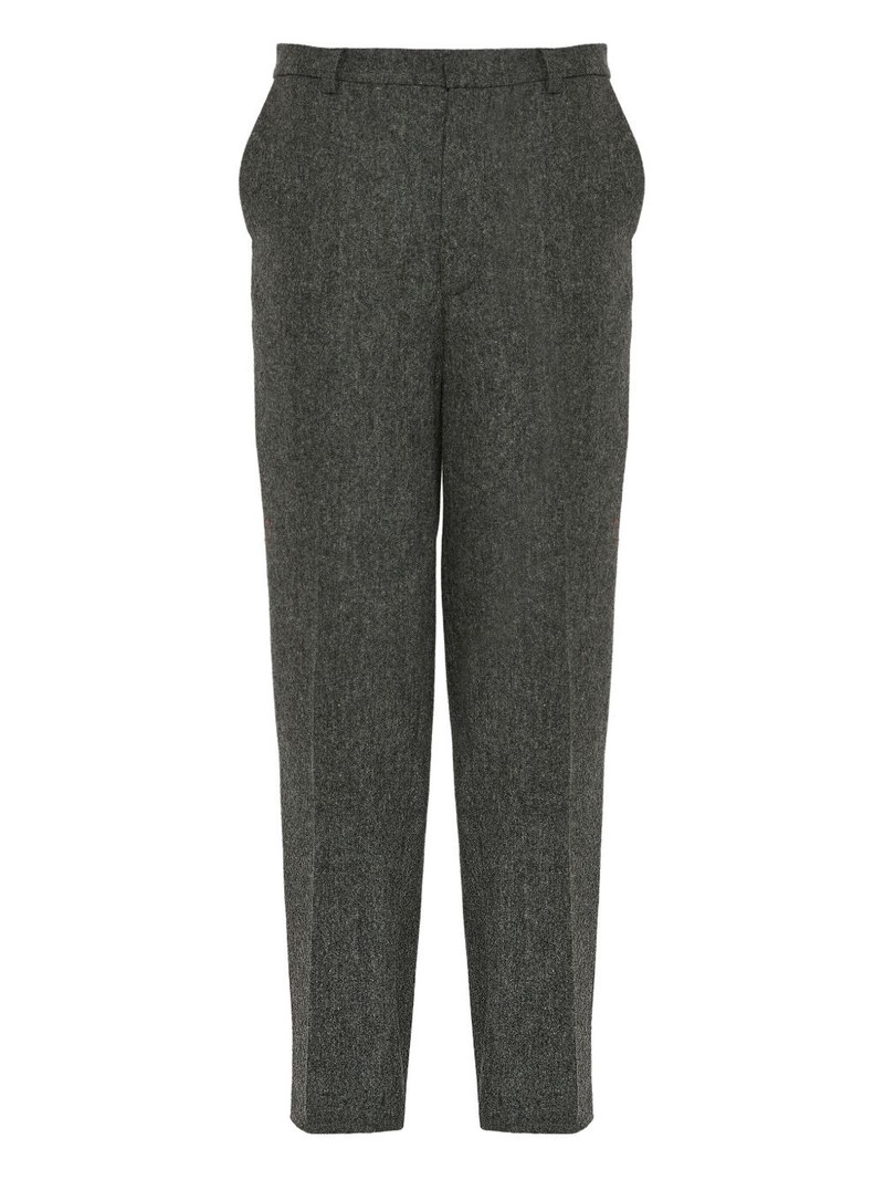 tweed straight-leg trousers 1