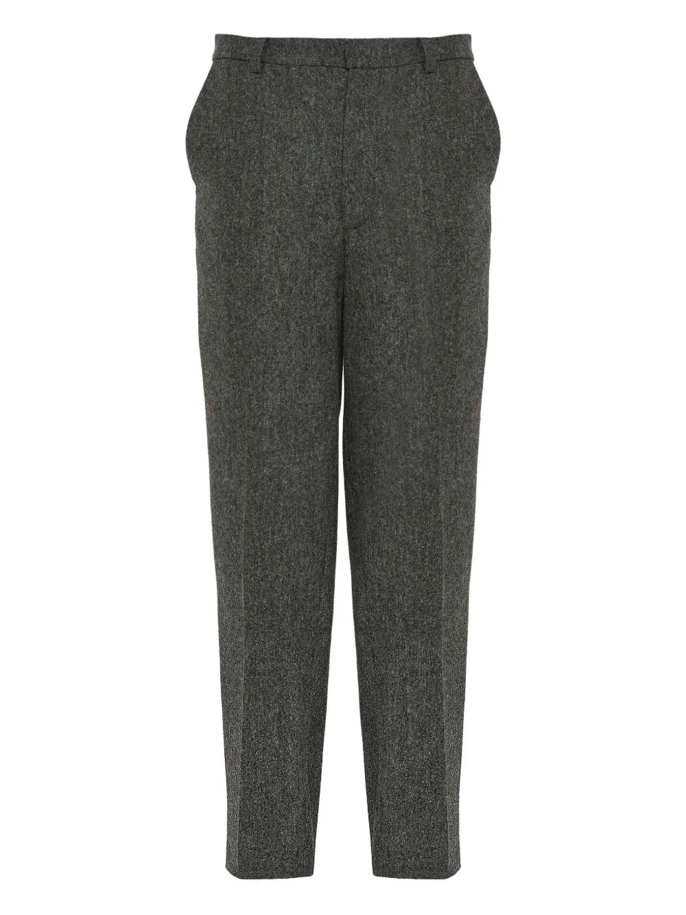 tweed straight-leg trousers - 1
