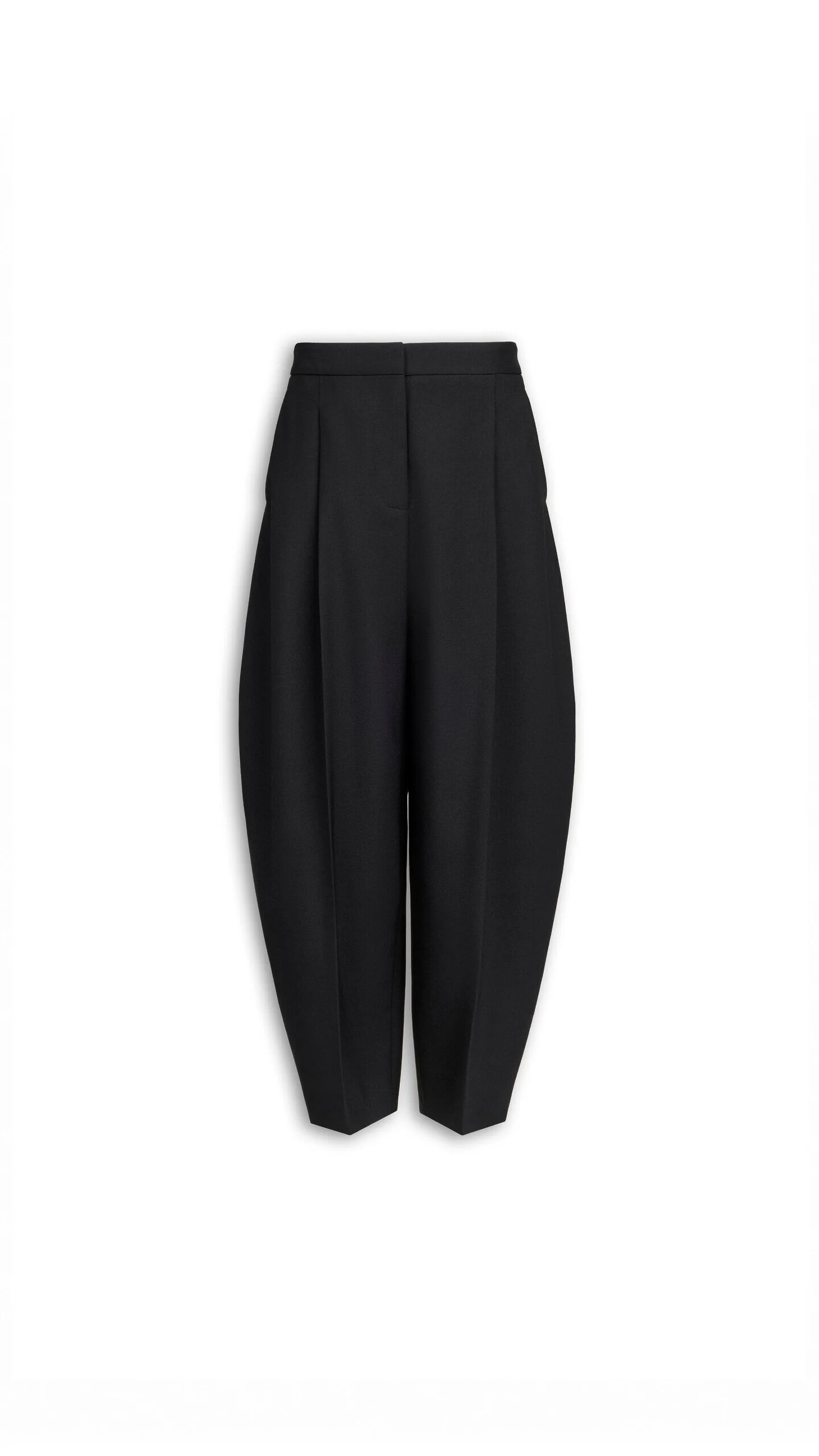 WOOL GABARDINE ROUND PANTS - 1