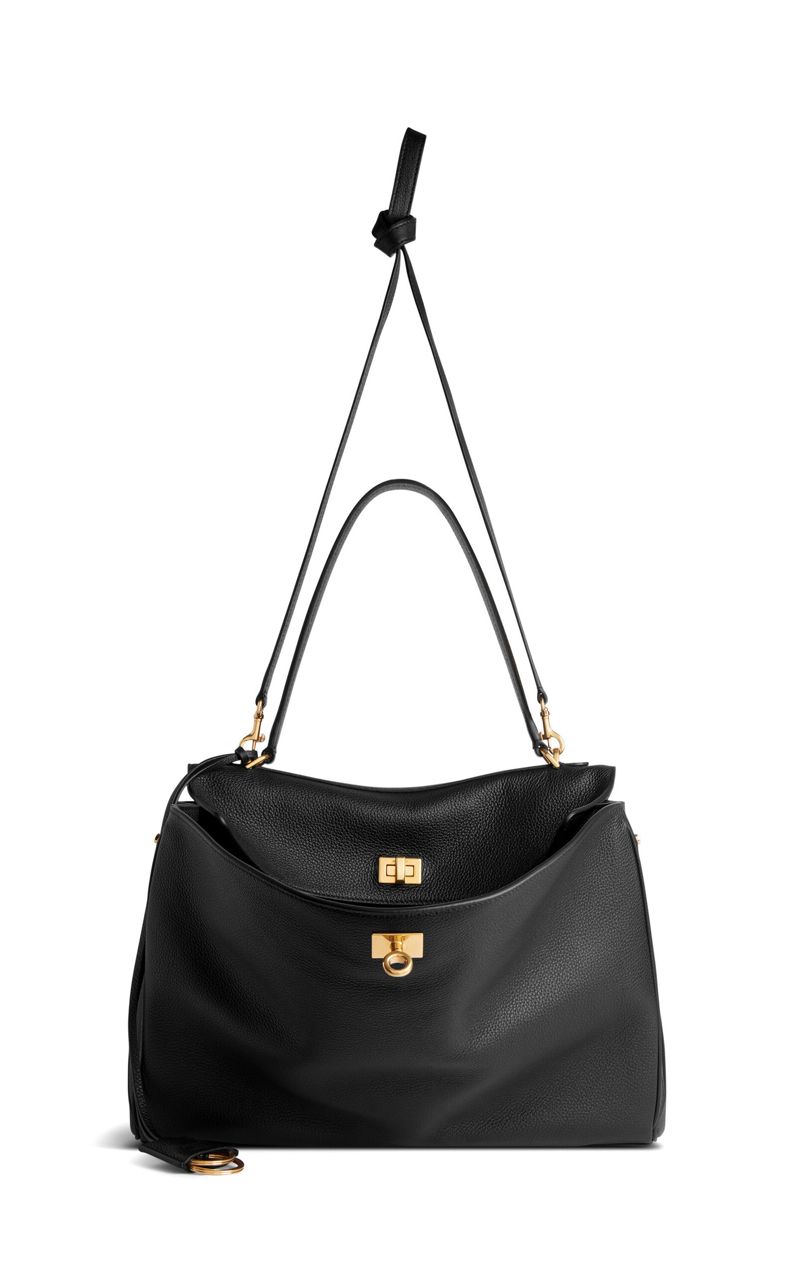 Rodeo Medium Leather Top Handle Bag black - 7