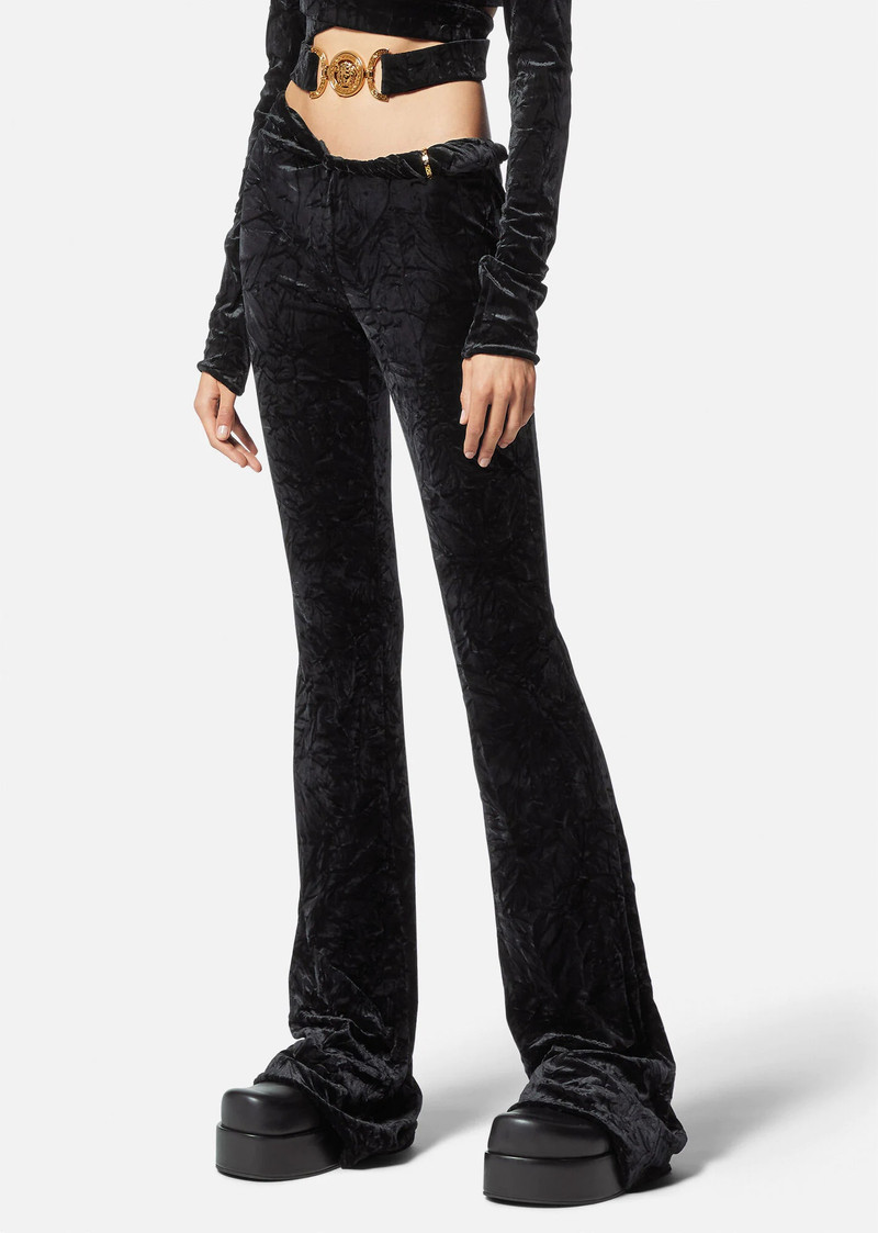 Rolled Flared Velvet Pants 3