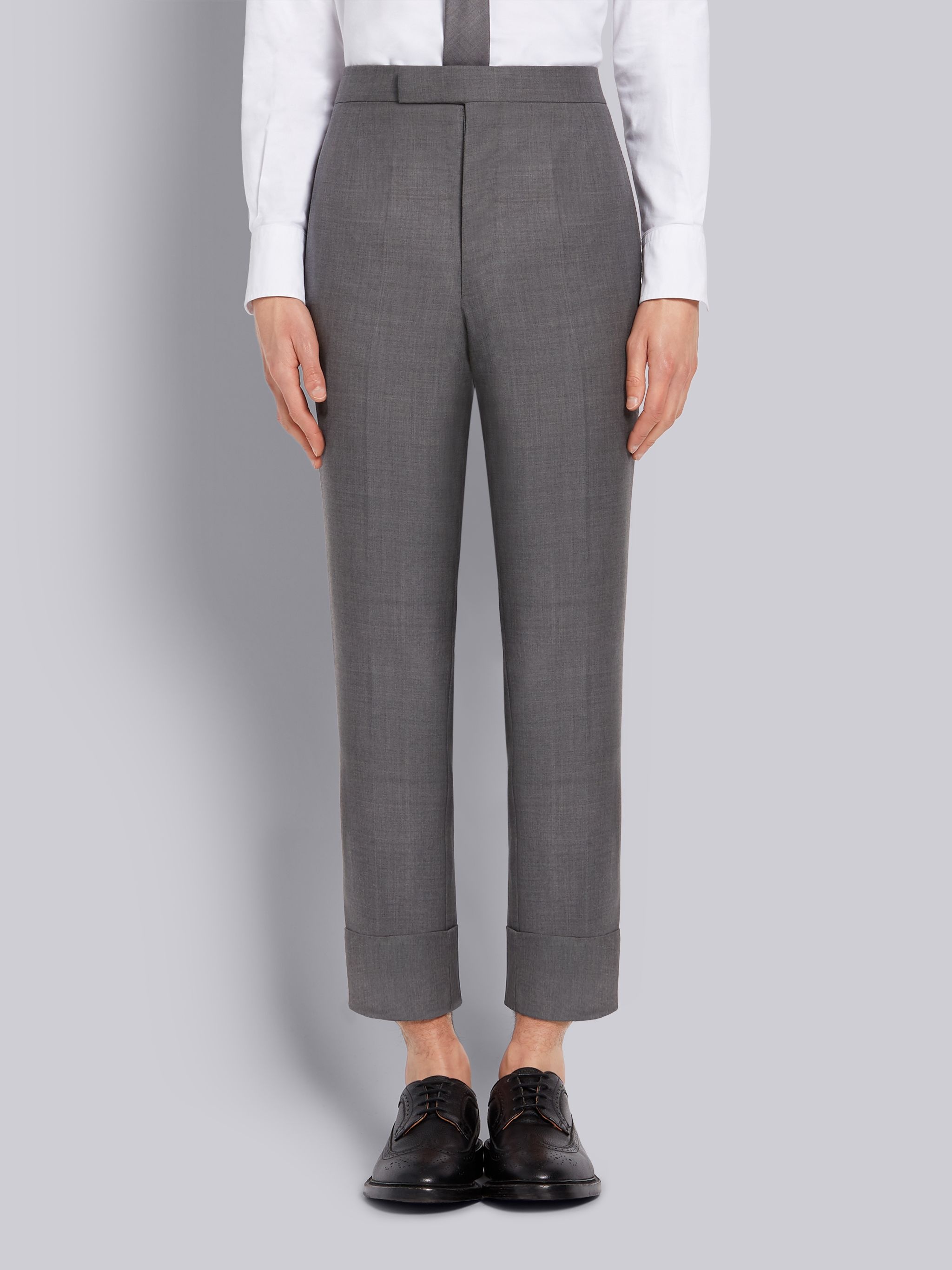 Medium Grey Super 120s Wool Twill Classic Suit - 3