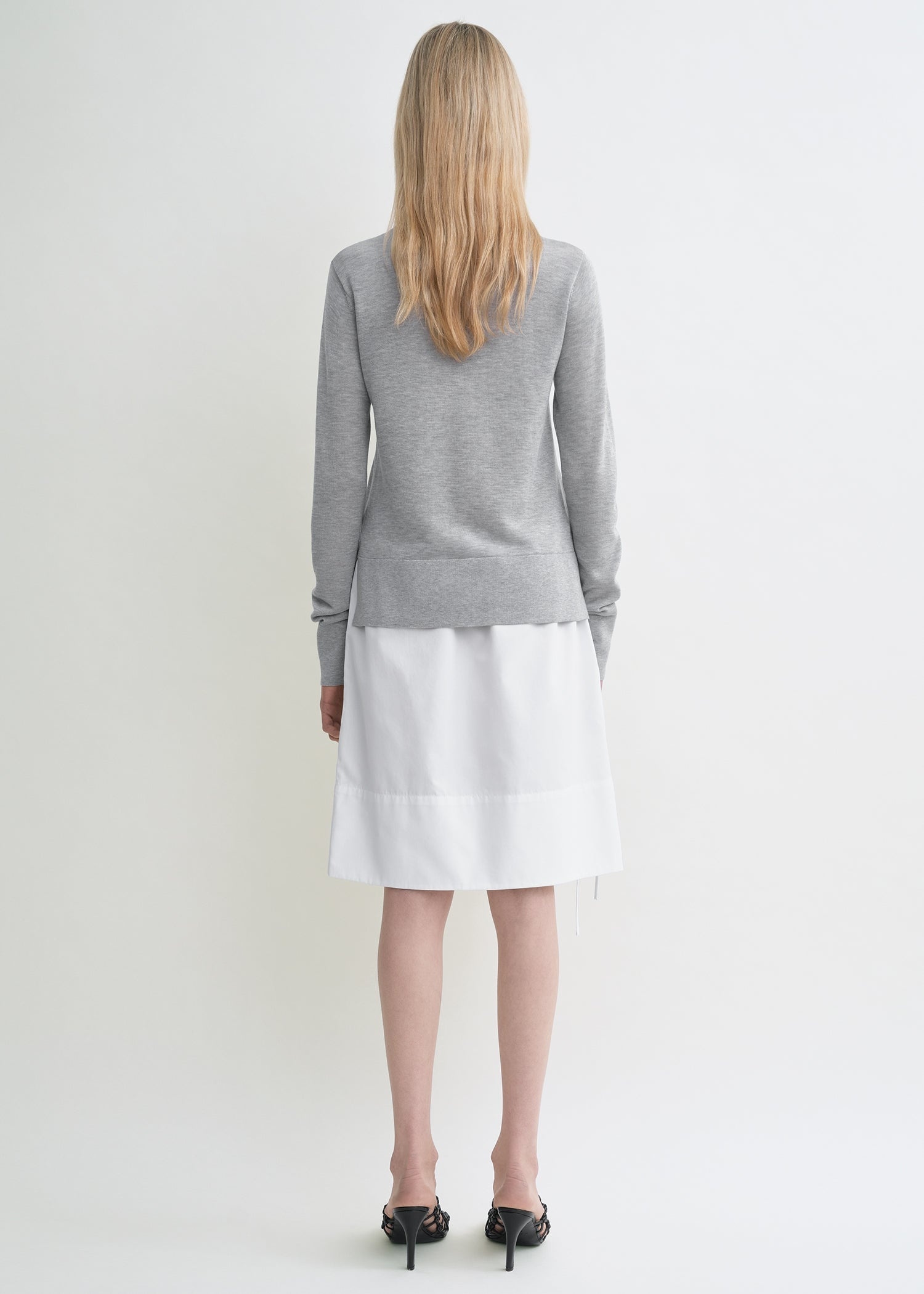 Fine knit cardigan grey - 4
