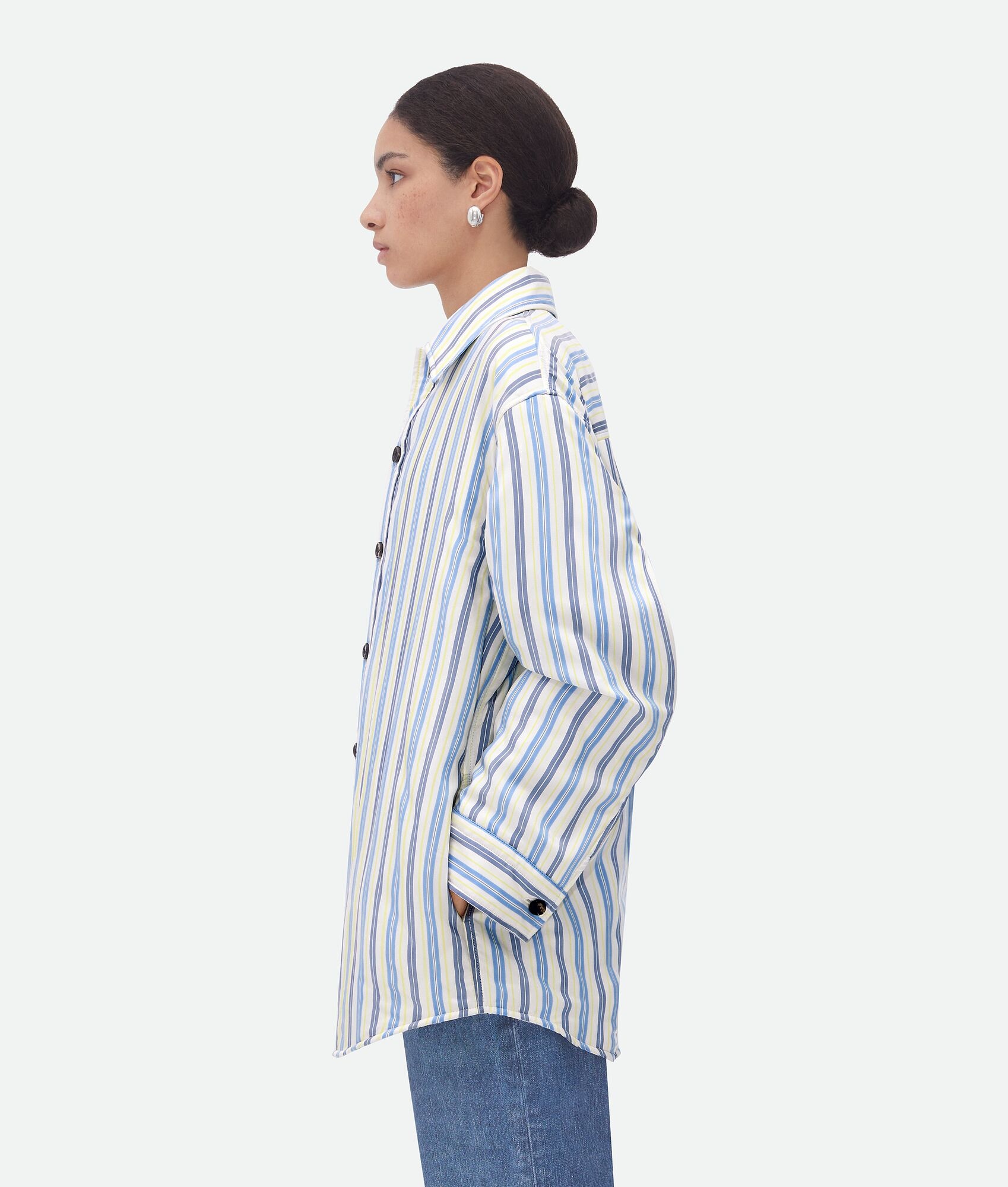 Striped Silk Padded Jacket - 2