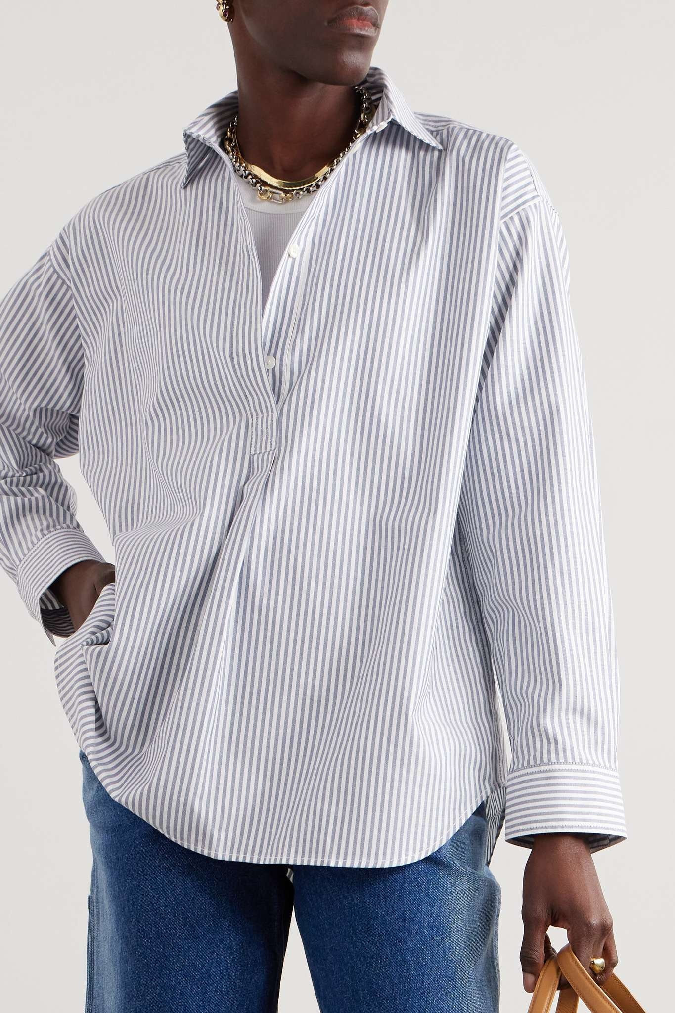 Striped cotton-poplin shirt - 3