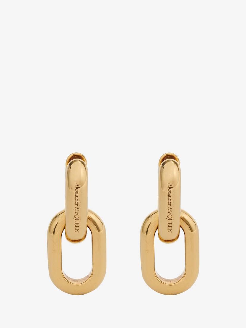 Women's Peak Chain Earrings in Gold - 1