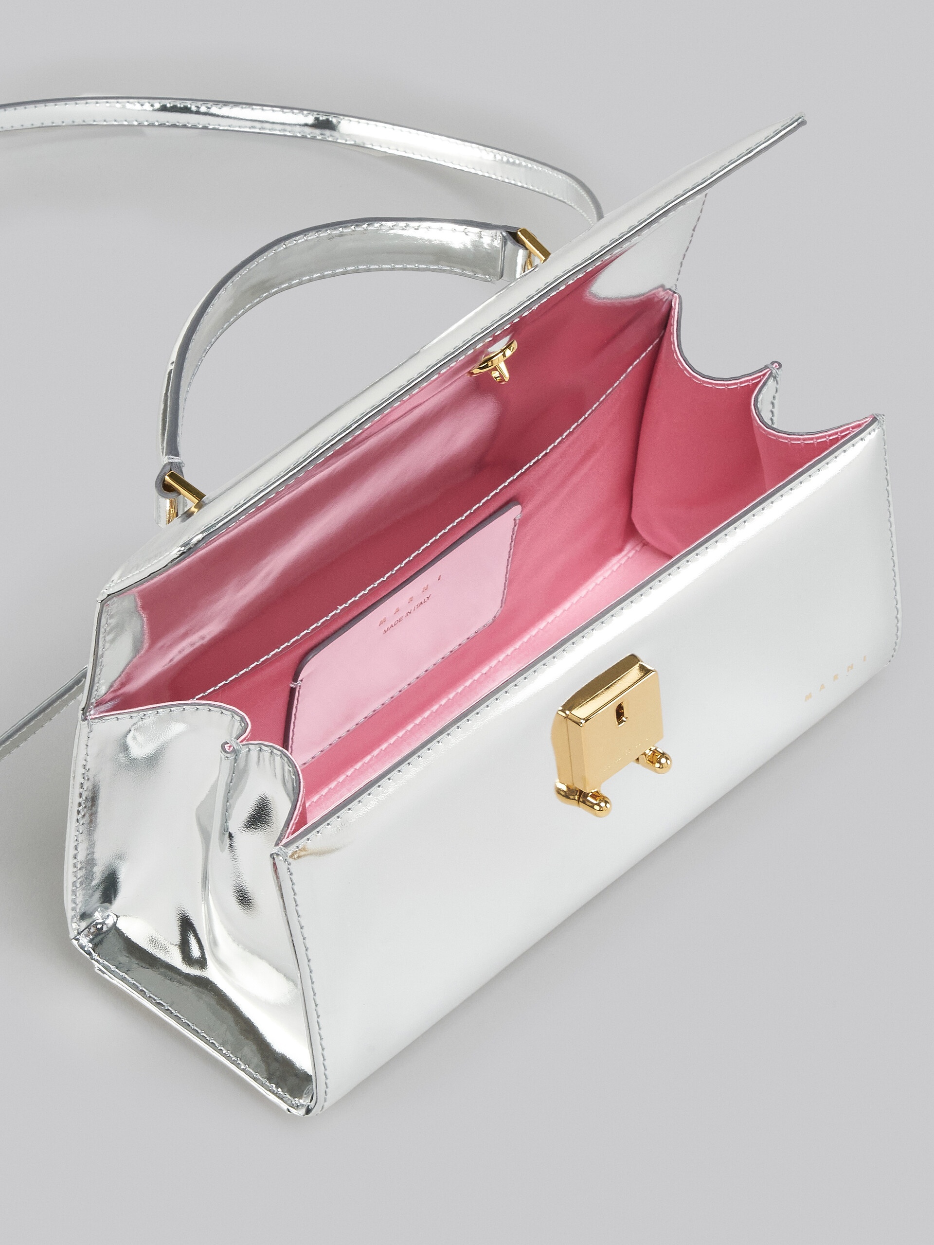 RELATIVITY MEDIUM BAG IN SILVER-TONE LEATHER - 3