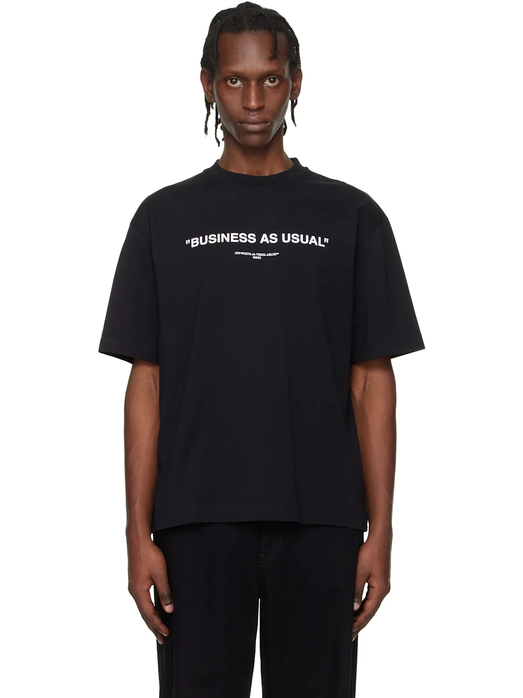 Black 'Business' Quote Skate T-shirt - 1