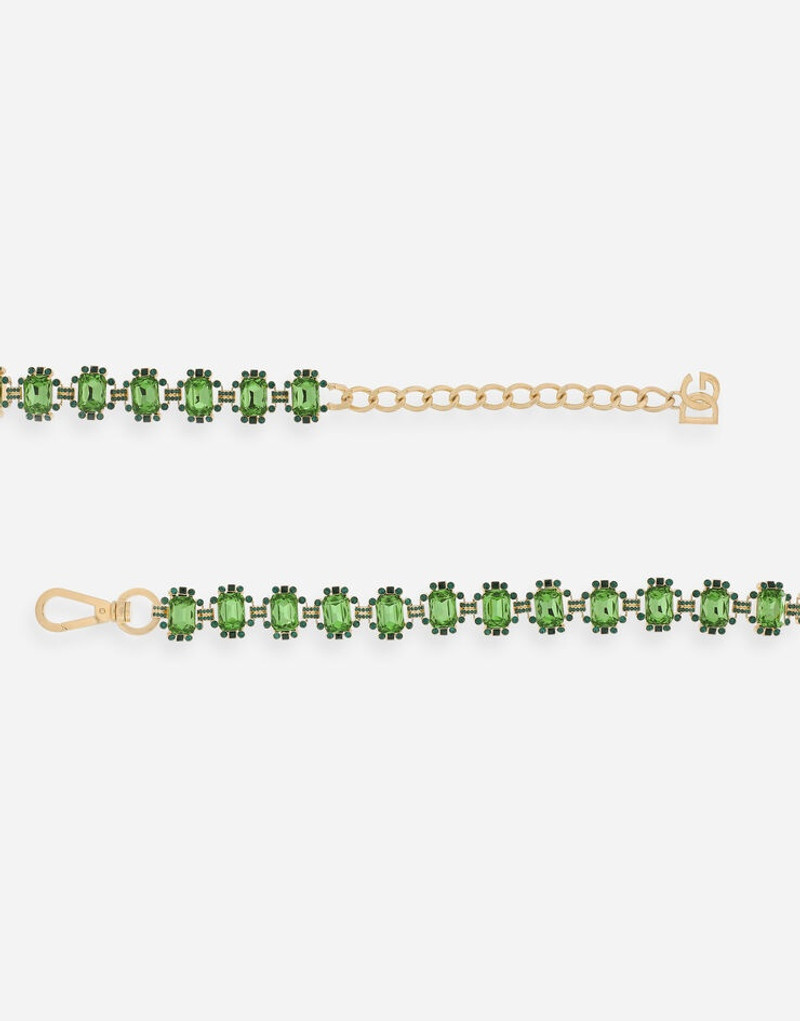 Dolce & Gabbana Belt with green crystals outlook