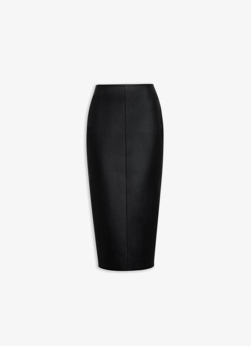 PENCIL LEATHER SKIRT 1