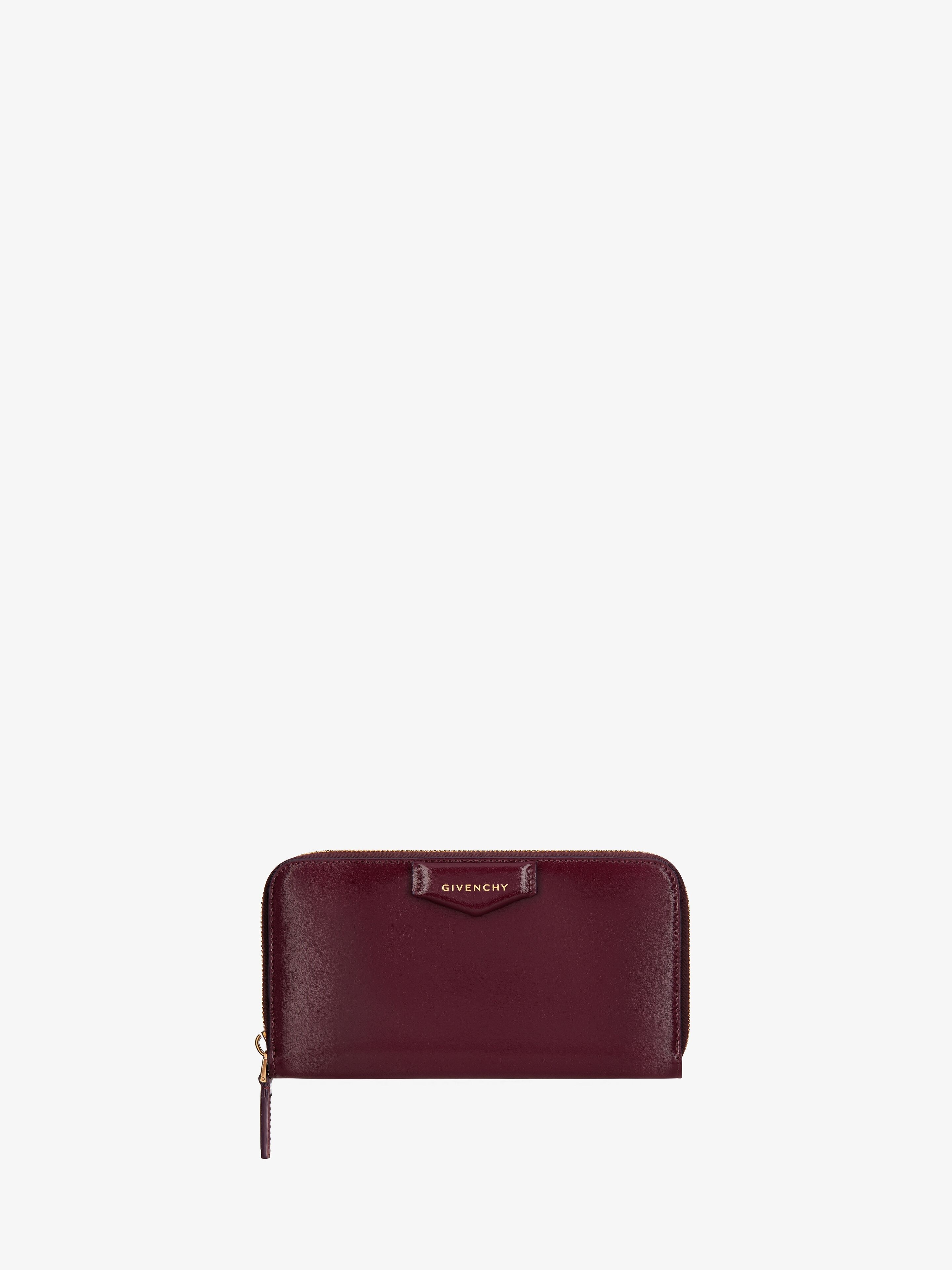 ANTIGONA ZIPPED WALLET IN BOX LEATHER - 1