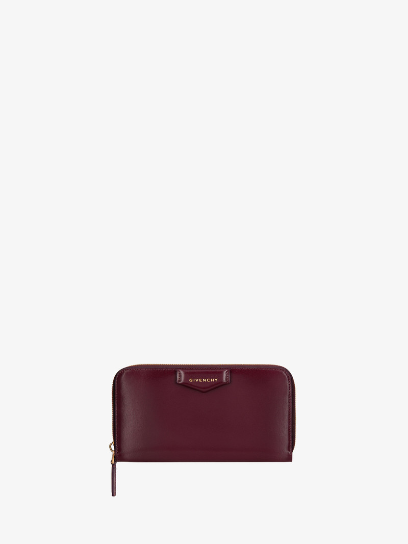 ANTIGONA ZIPPED WALLET IN BOX LEATHER 1