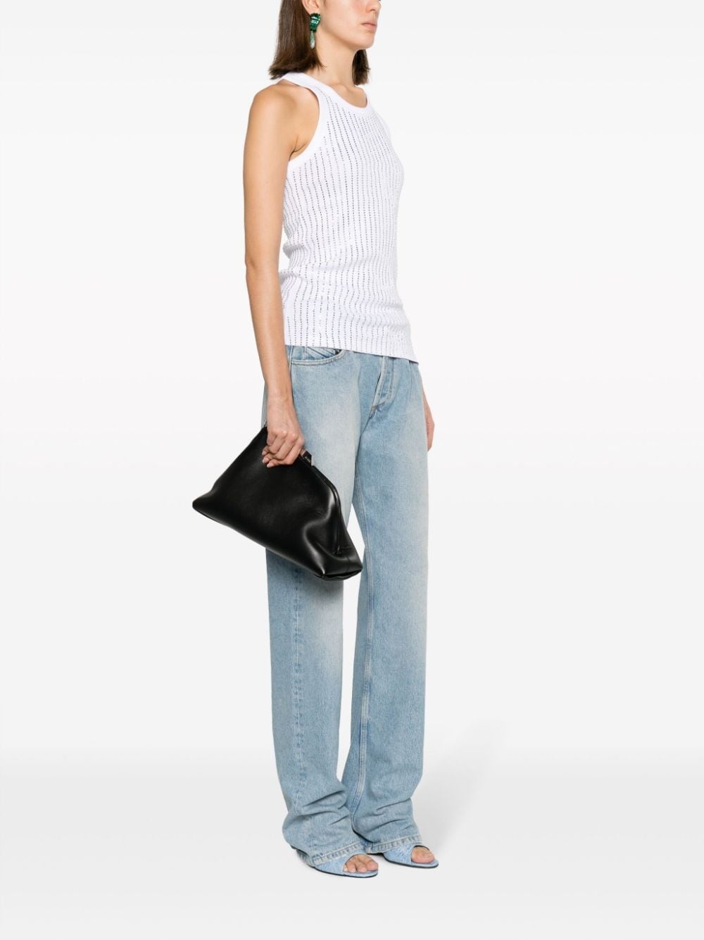 The Attico Women Day Off Leather Shoulder Bag - 3