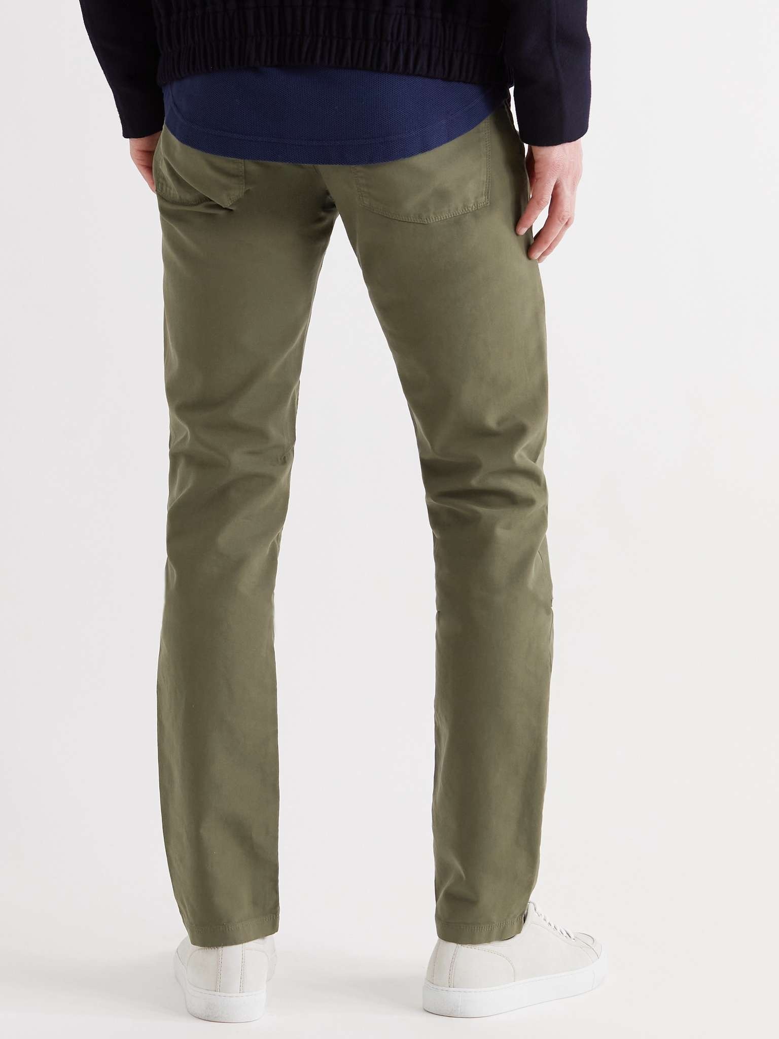 Slim-Fit Stretch-Cotton Trousers - 4