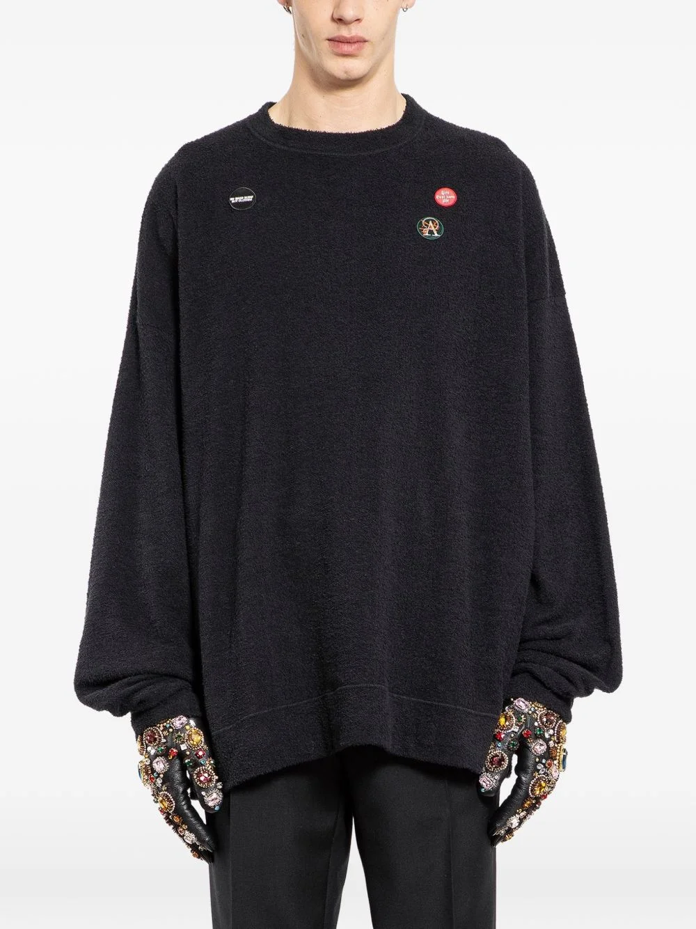 embellished sweatshirt - 1