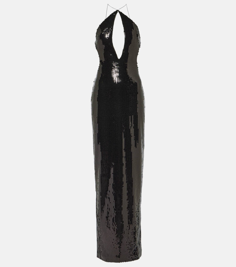 Elsa cutout sequined gown 1