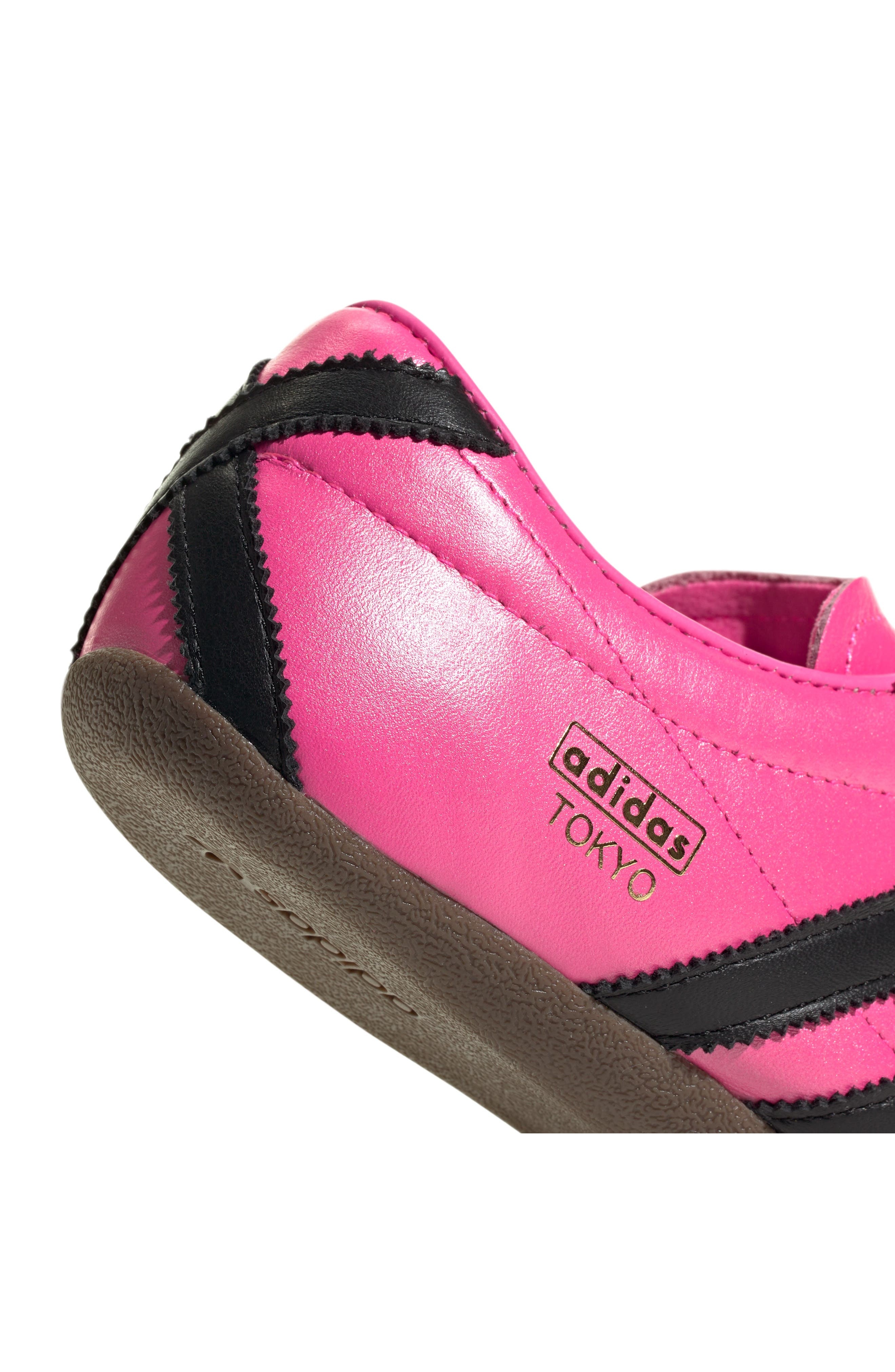 adidas Tokyo Decon Low Top Leather Sneaker in Lucid Pink/Black/Gum at Nordstrom - 9